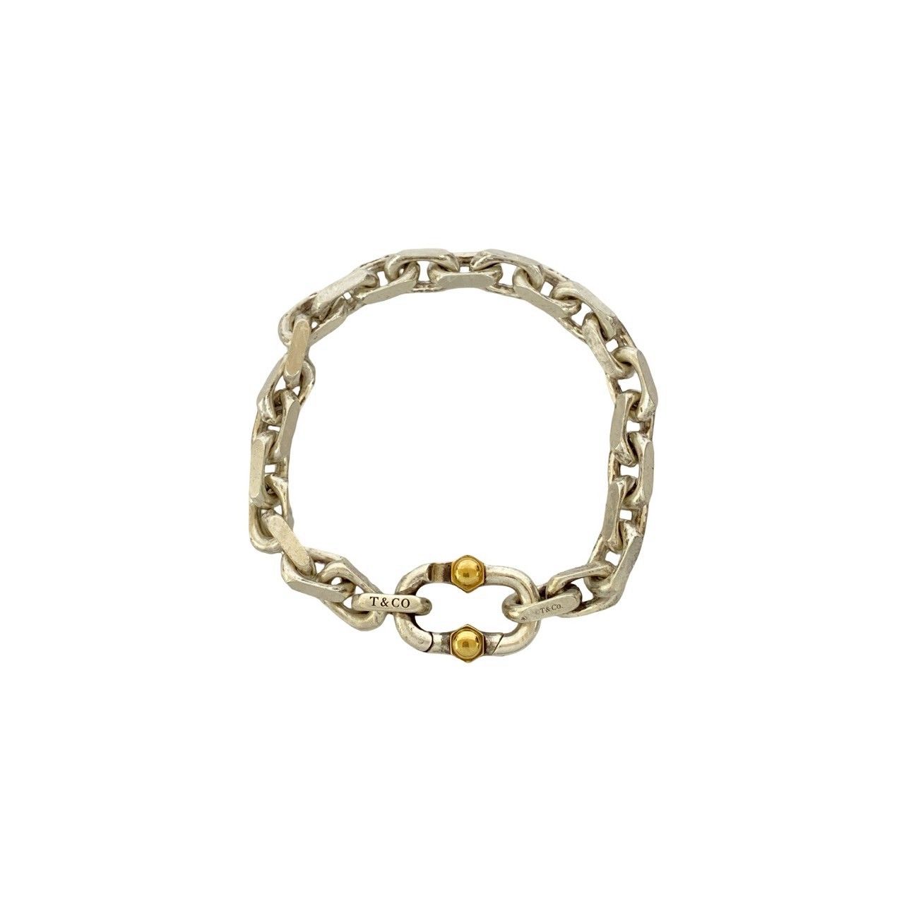 極美品　ティファニー　K18YG　ゴールド チェーン ブレス　ヴィンテージ　男女 TIFFANY&Co.（ティファニー） ブレス ヴィンテージ ツイスト チェーン