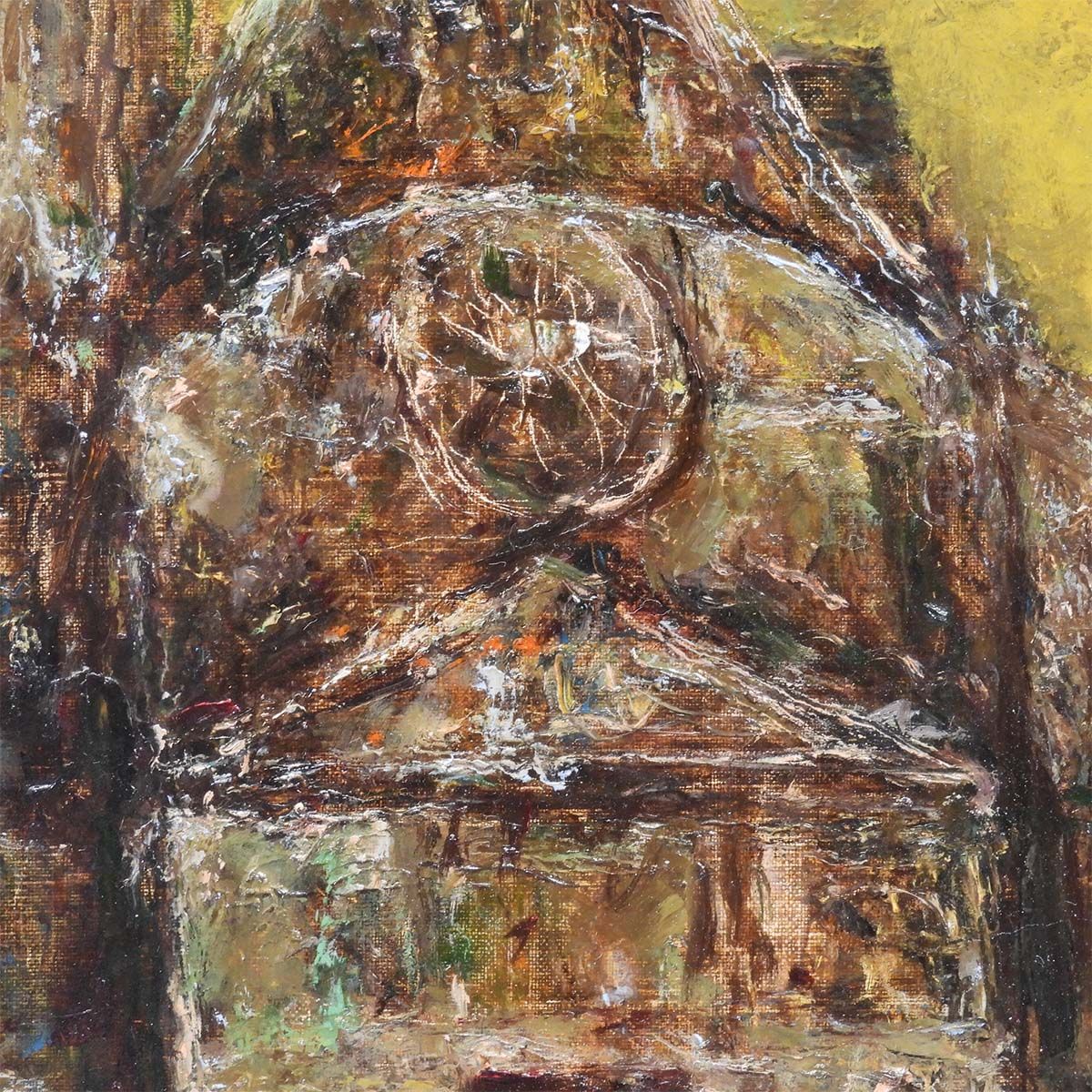 須田寿 サン・テチエンヌ デュ モン 佛 油彩8号 風景画 共シール 教会