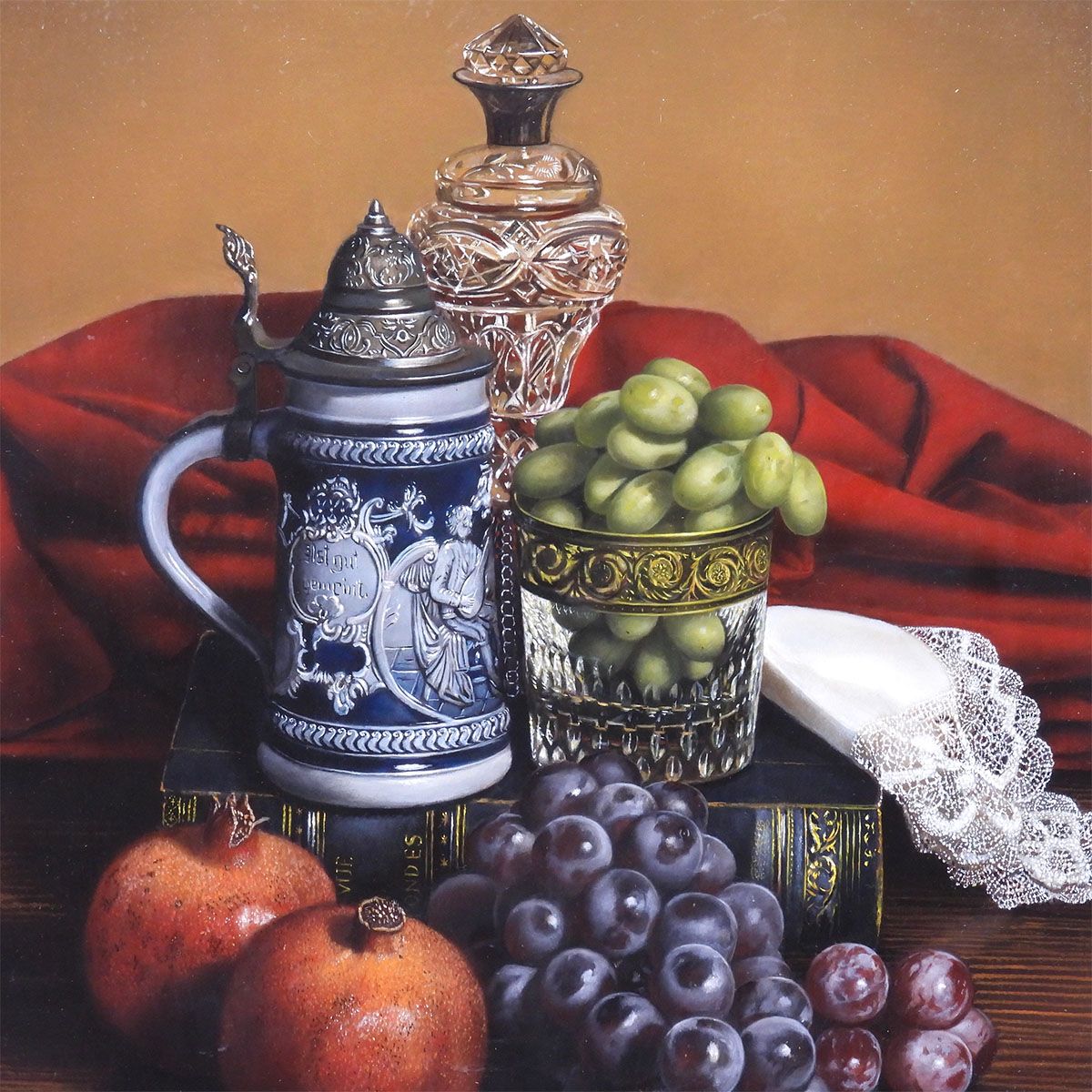 N. Saitoh 静物画 果物とお酒 果物のある静物 | アートプリント