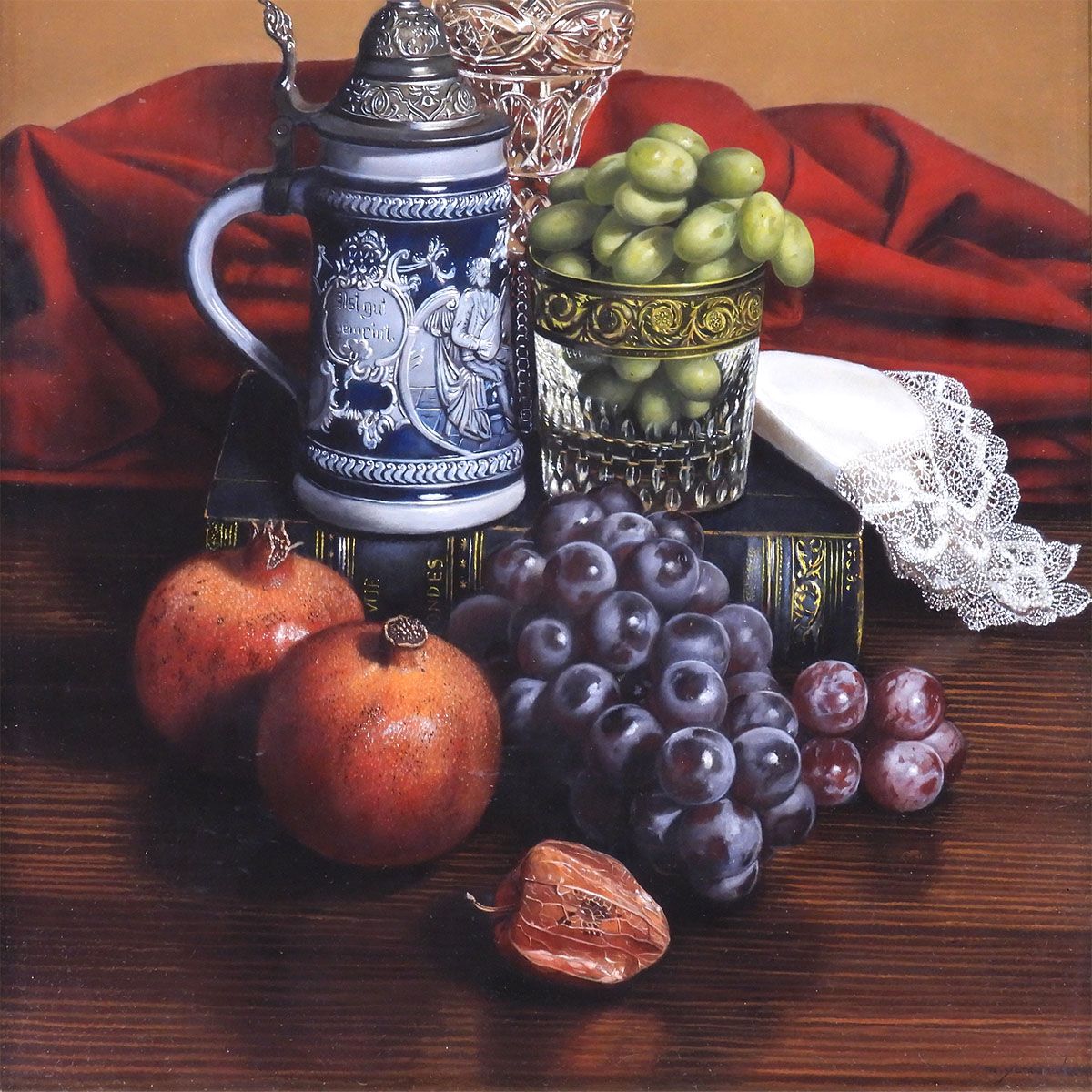 N. Saitoh 静物画 果物とお酒 chirashi_seibutsu_omote_page-