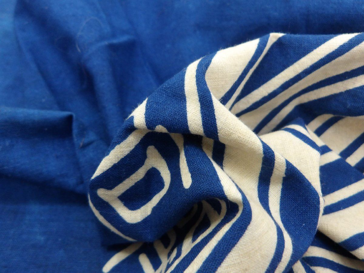 P41524 古い 木綿 型染め 風呂敷 72cm×72cm 古布古裂 k