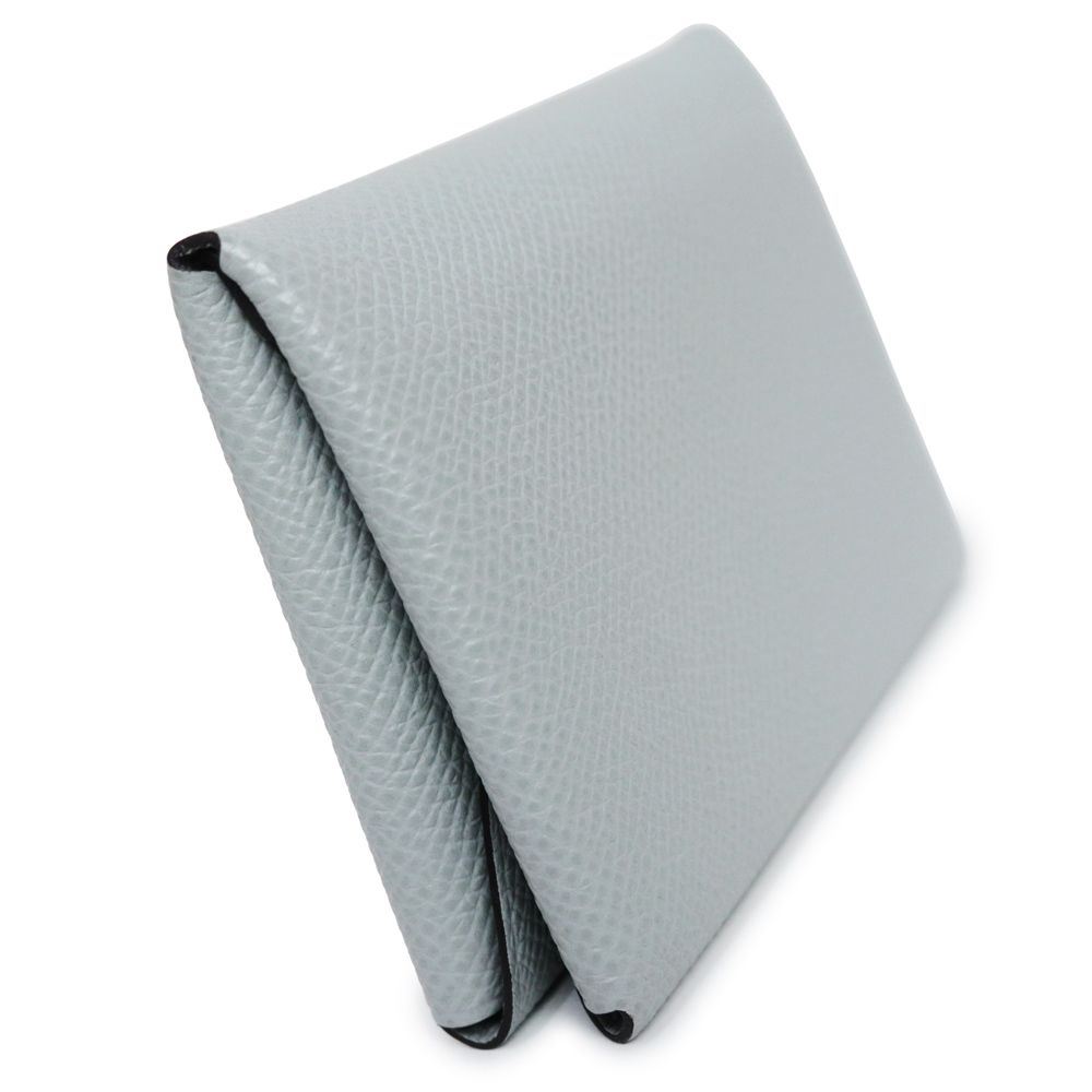 エルメス カルヴィ デュオ コンパクト ヴォーエプソン ブルーグラシエ