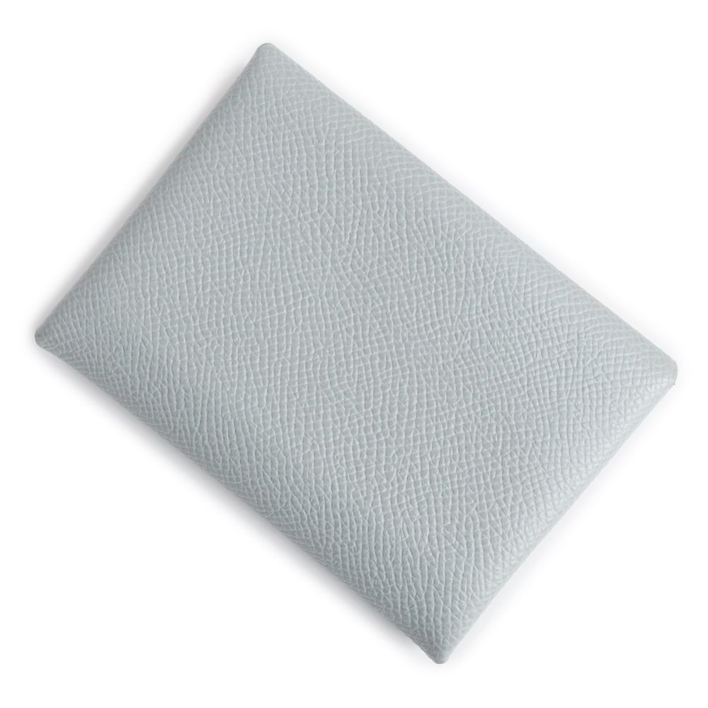 エルメス カルヴィ デュオ コンパクト ヴォーエプソン ブルーグラシエ