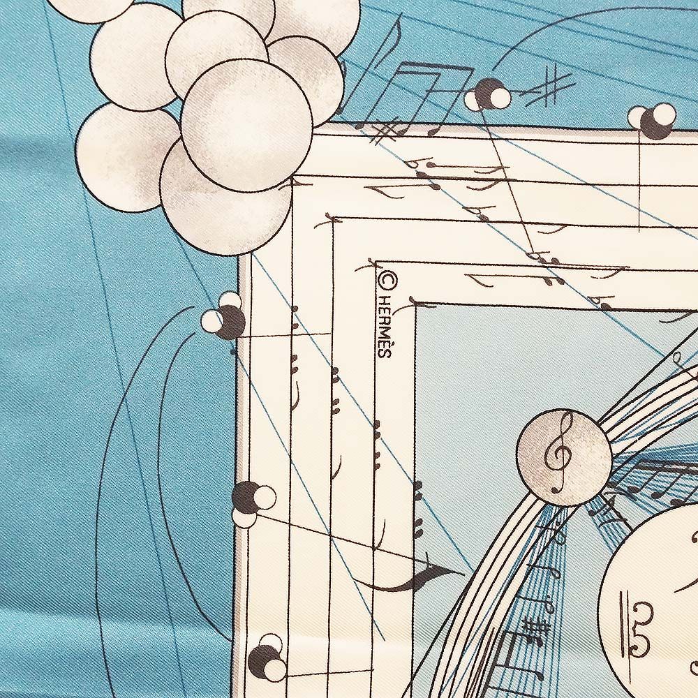 エルメス カレ 90 LA MUSIQUE DES SPHERES 球形が奏でる音楽 シルク100