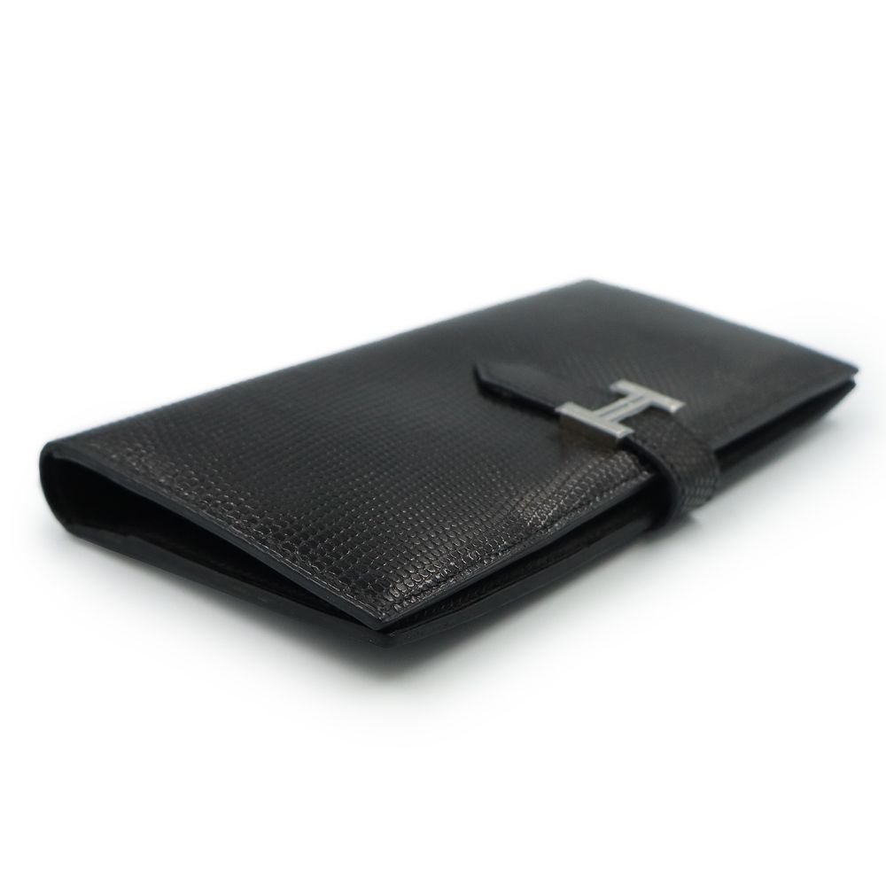 エルメス ベアン クラシック リザード Noir ノワール ブラック □K刻印