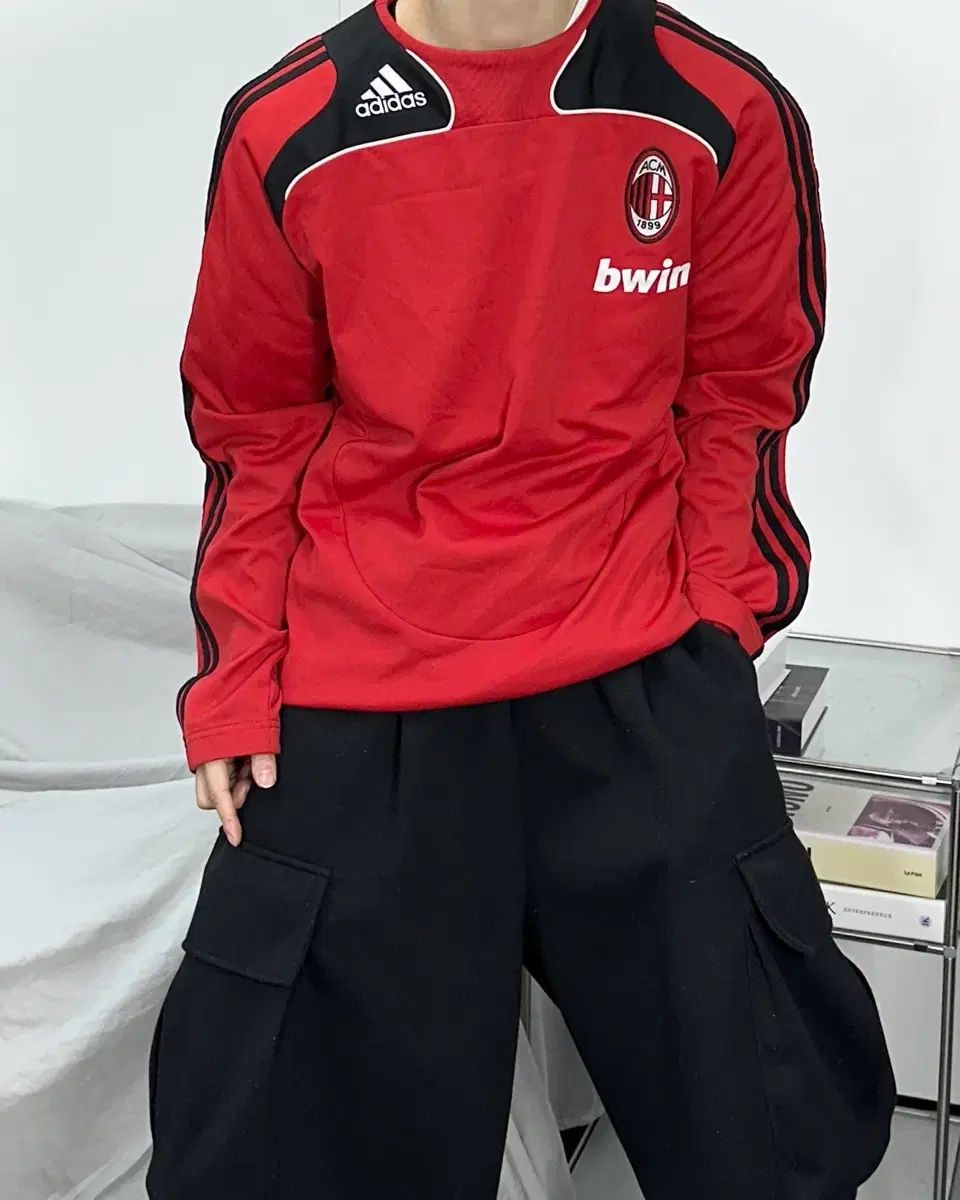 アディダス 08-09 ACミラン トレーニングウエア トップス ジャージ XL