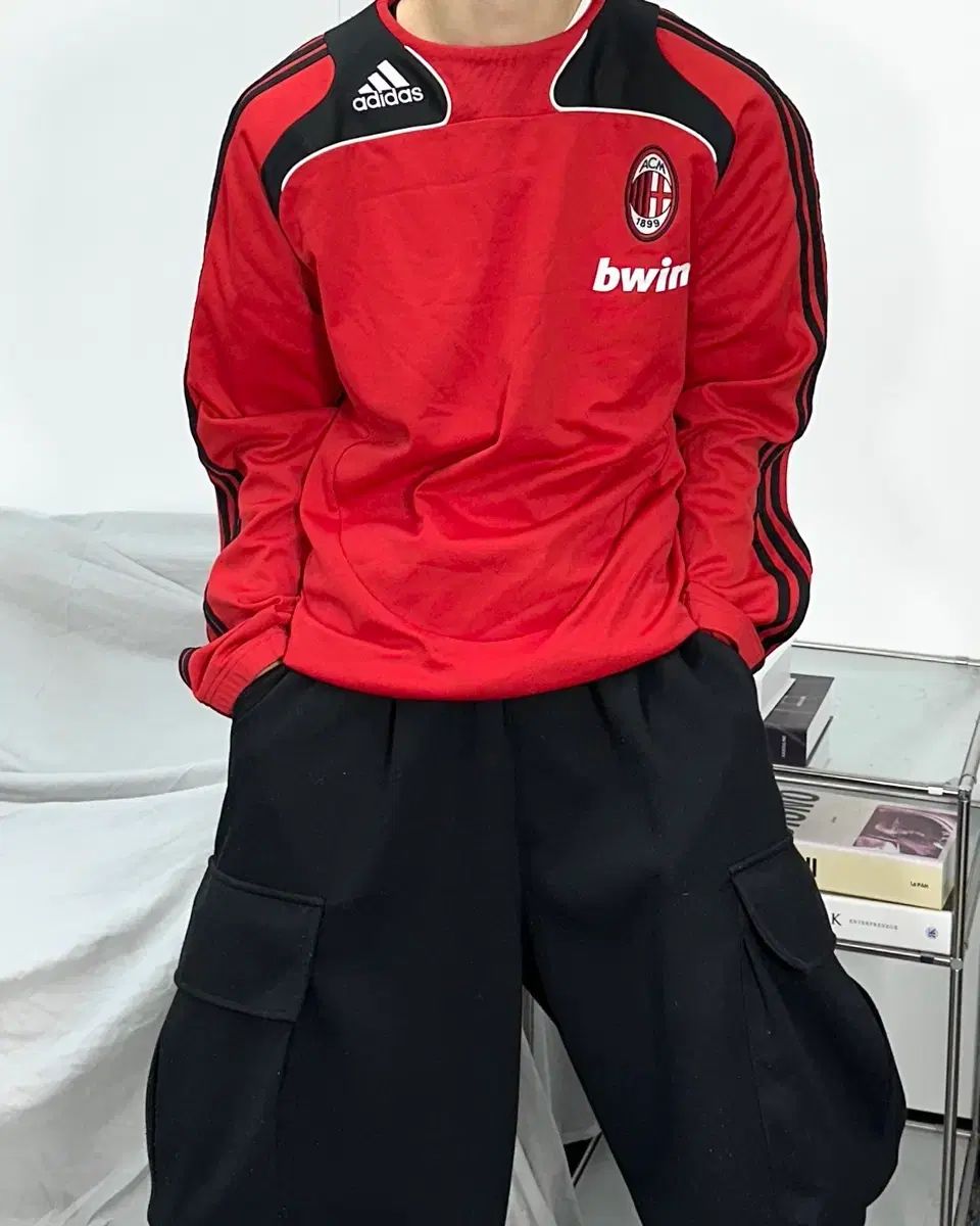 アディダス 08-09 ACミラン トレーニングウエア トップス ジャージ XL
