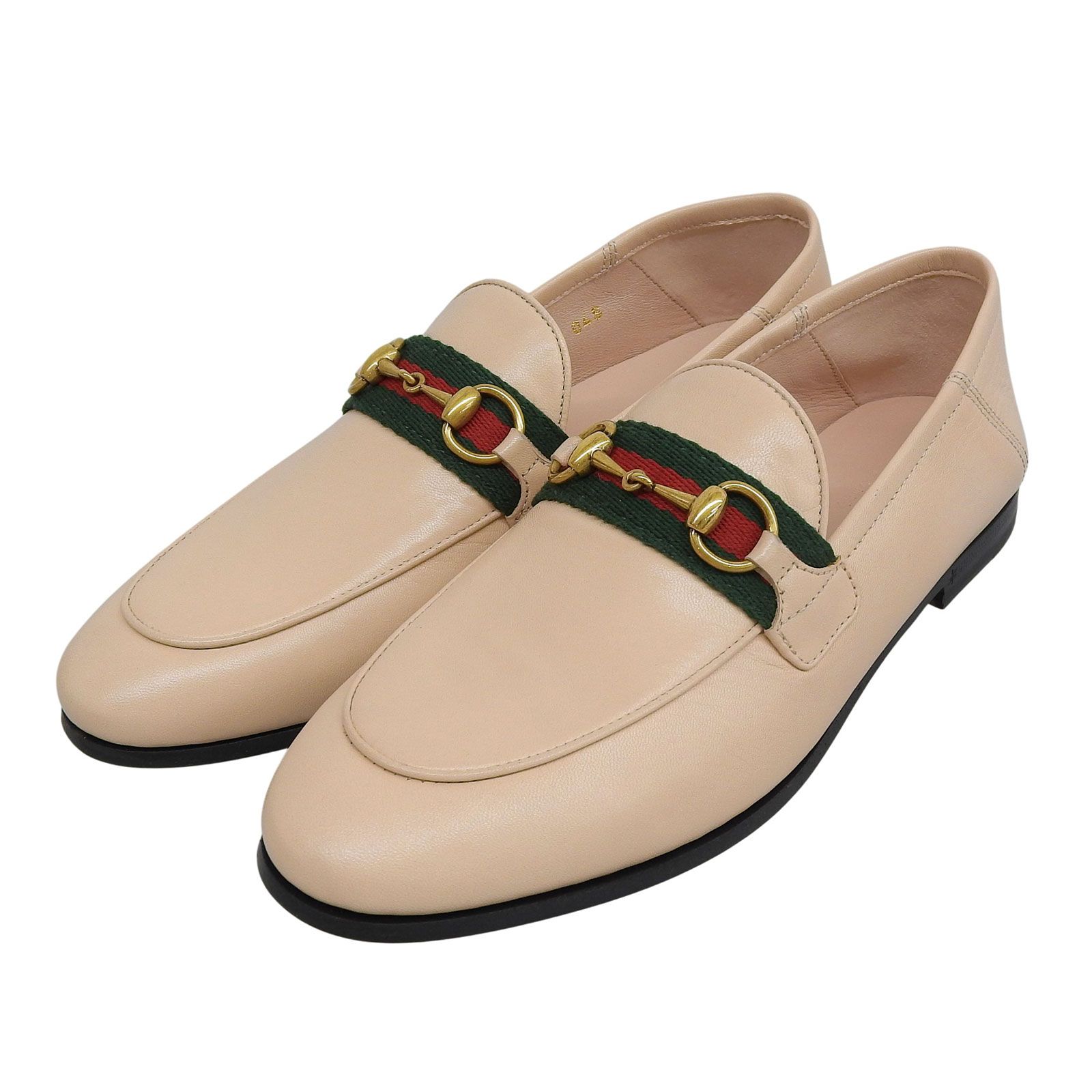 未使用品△GUCCI グッチ 631619 ホースビット ウェブライン レザー