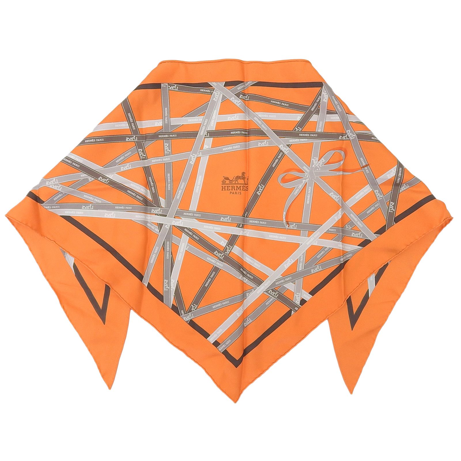 極美品△HERMES エルメス ツイリー シルク100％ BOLDUC ボルデュック