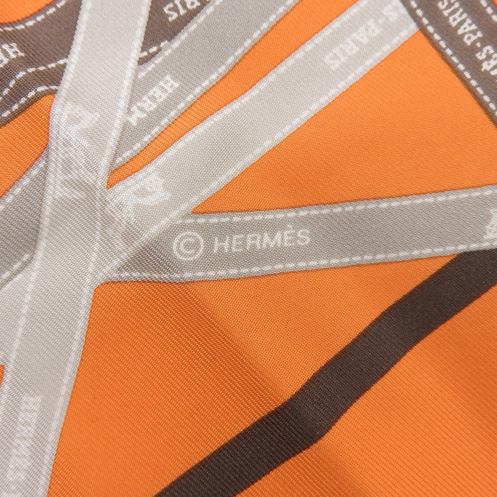 極美品△HERMES エルメス ツイリー シルク100％ BOLDUC ボルデュック