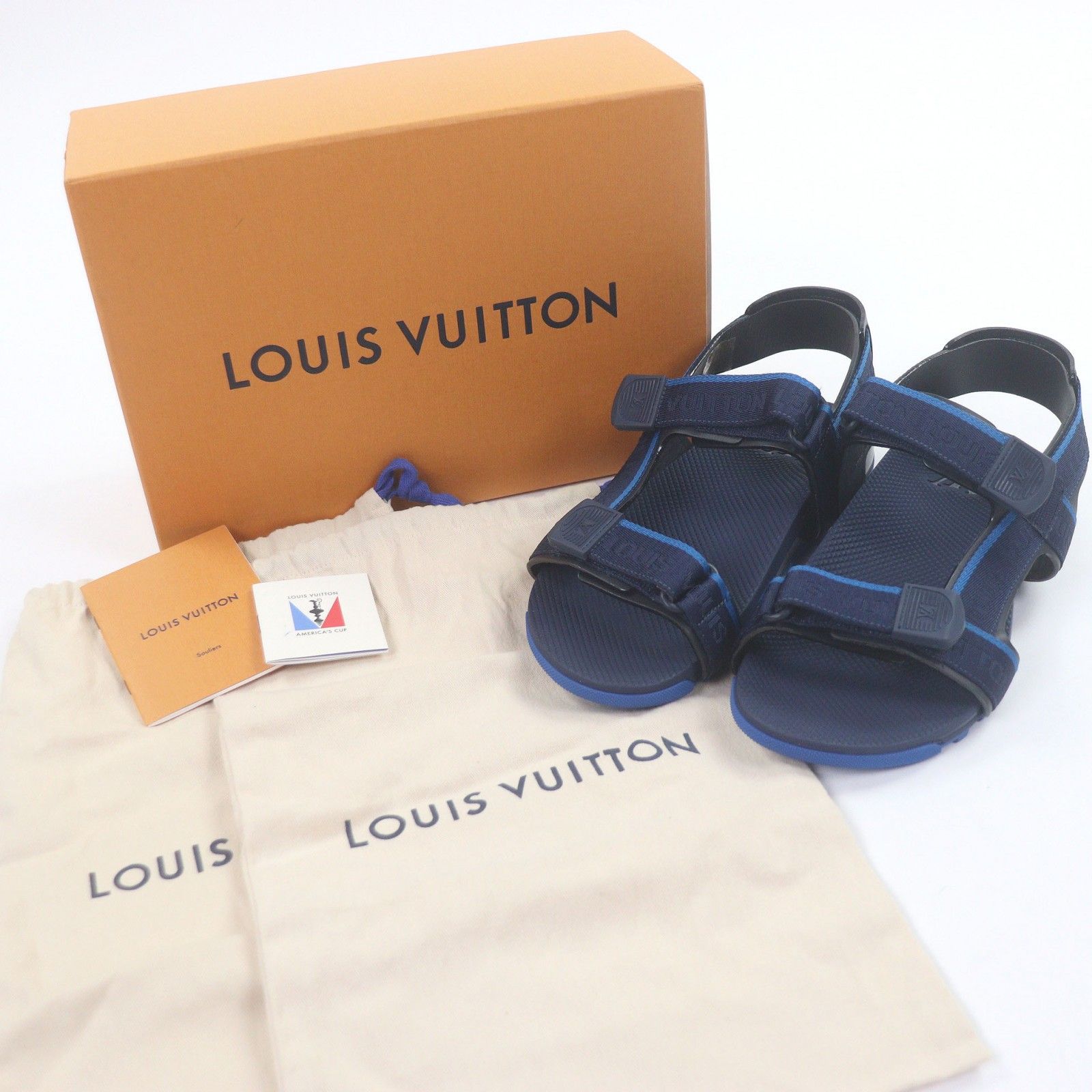 ルイヴィトン 2017年AmericasCupロゴ刺繍ベルクロスポーツサンダル 楽天市場】新着【中古】超美品 ルイヴィトン 2017年商品 AmericasCup