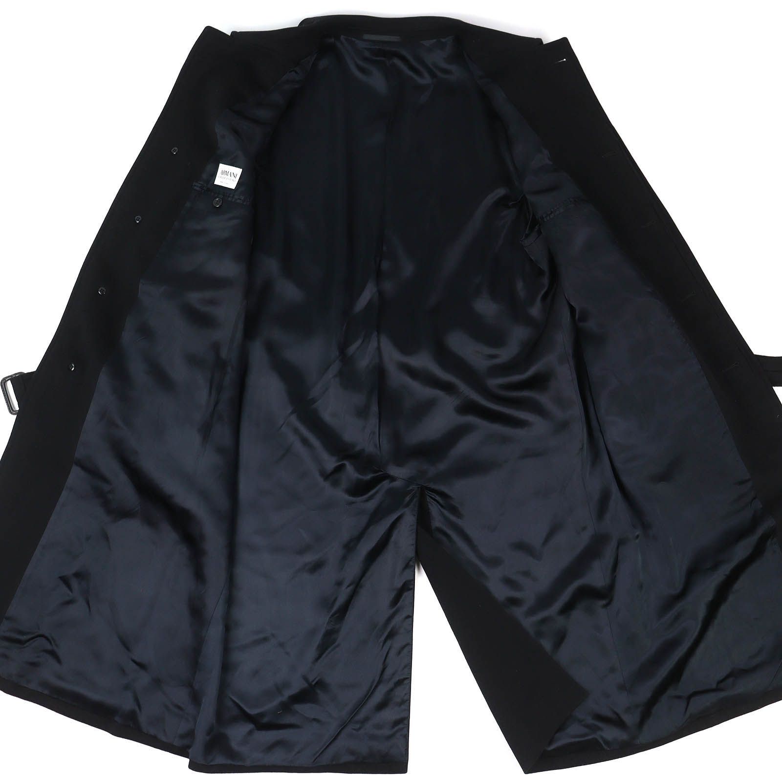 アルマーニコレッツォーニ】定価250,000円カシミヤ100%コート52黒 中古