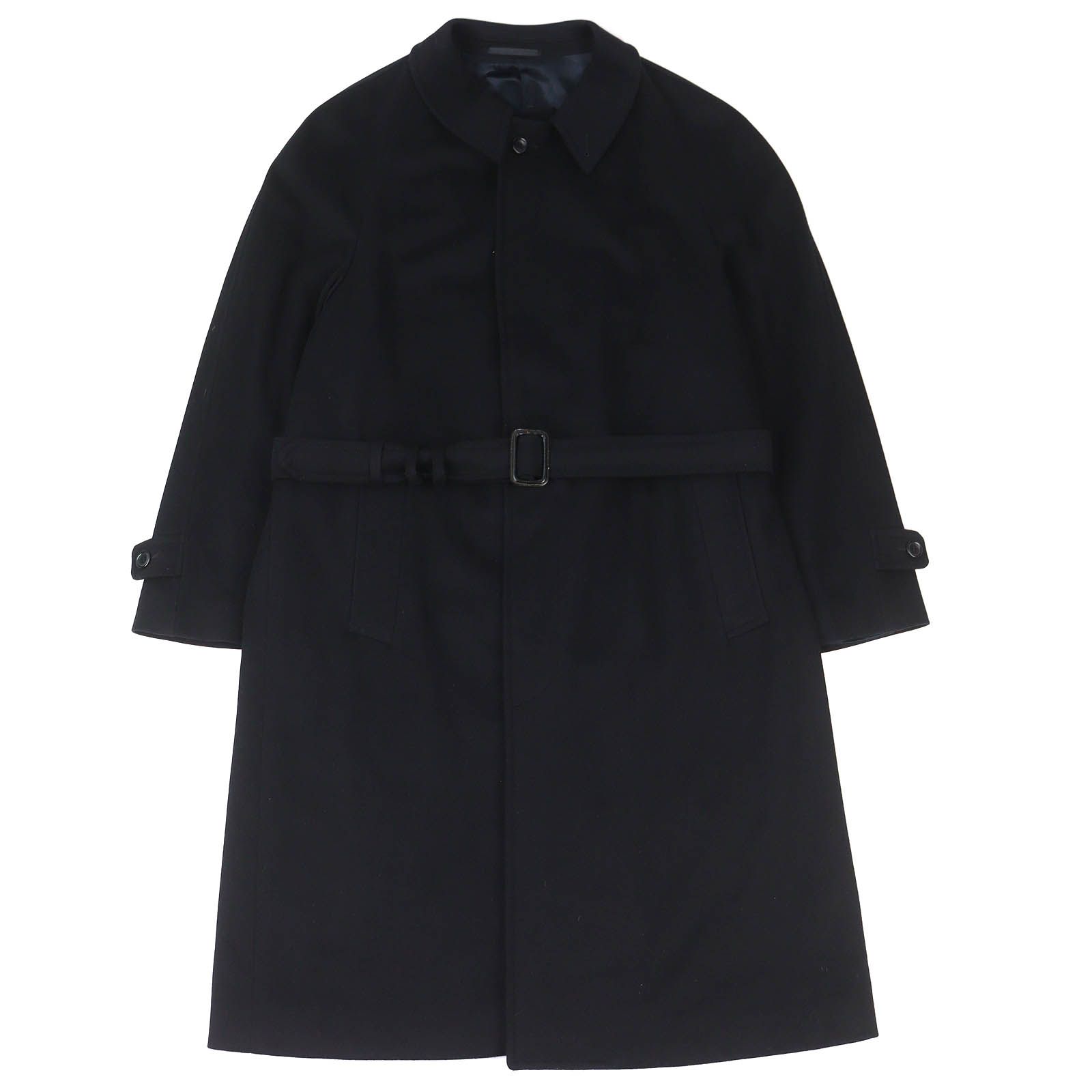 美品✨ARMANI COLLEZIONI ウール Pコート ブラック 46 Vintage Giorgio Armani Women's Black Camel Hair + Wool Coat, Sz 10