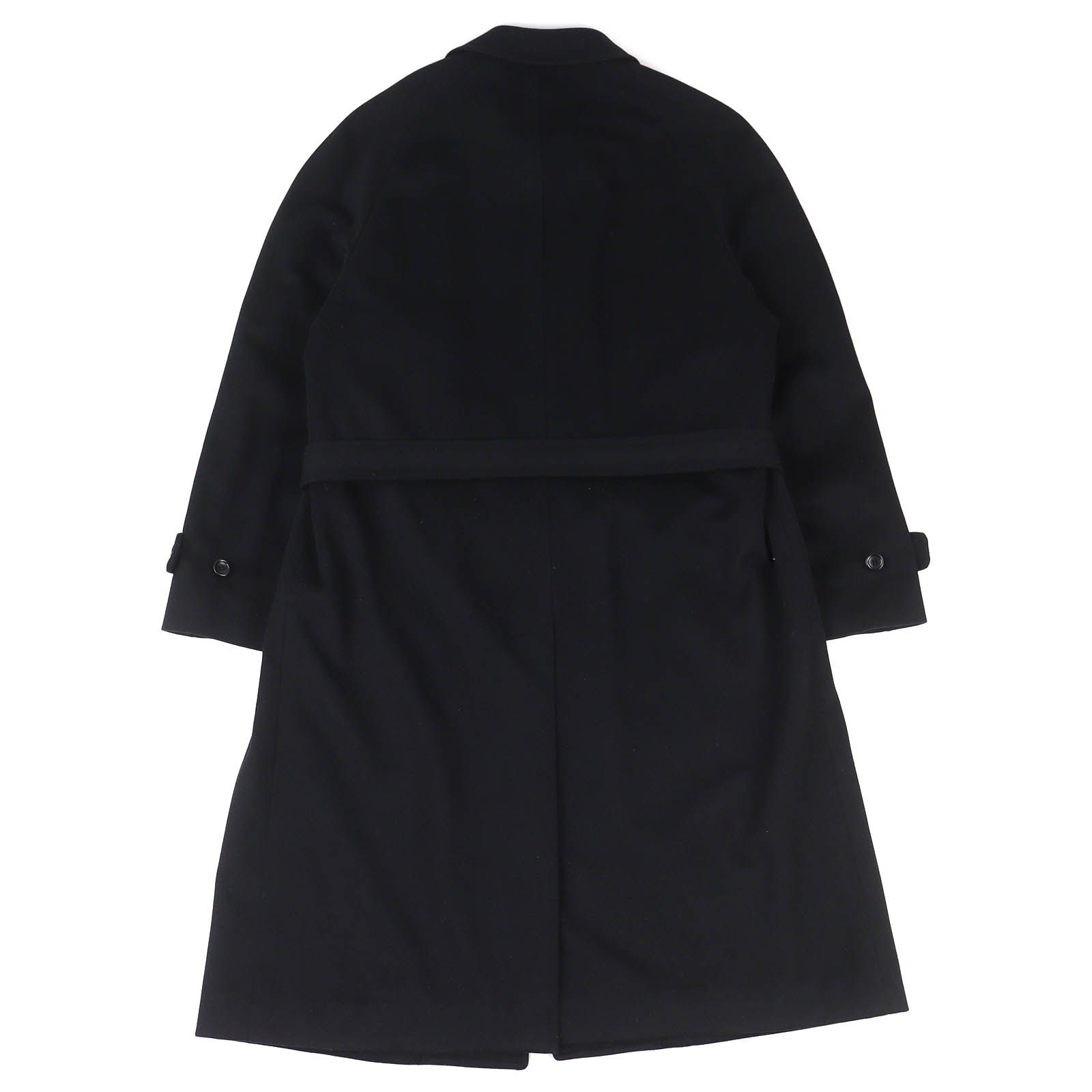 美品✨ARMANI COLLEZIONI ウール Pコート ブラック 46 Vintage Giorgio Armani Women's Black Camel Hair + Wool Coat, Sz 10