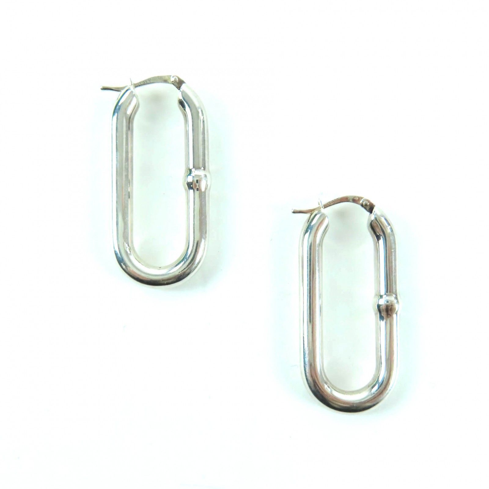 美品☆BOTTEGAVENETA ボッテガヴェネタ チェーンフープピアス SV925