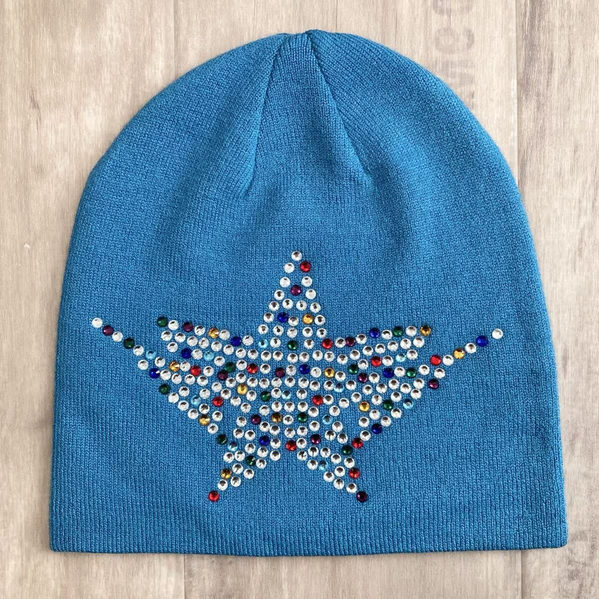 A BATHING APE 星形ストーンニット帽 COLOR STONE BAPE STA ニット帽 a bathing ape star Beanie knit cap