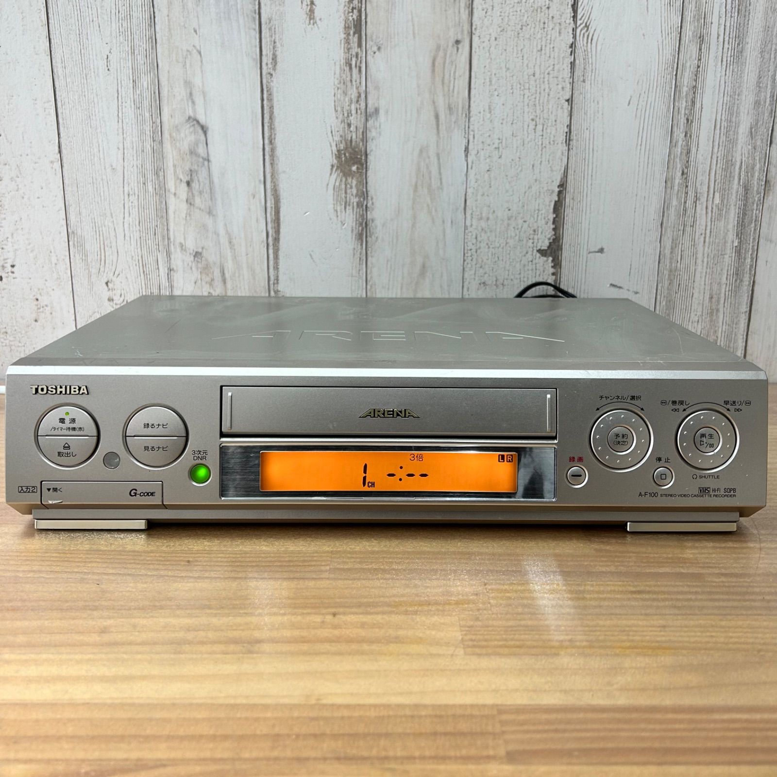 TOSHIBA 東芝 ARENA A-F100 VHSビデオデッキ Hi-Fi ステレオ ビデオ