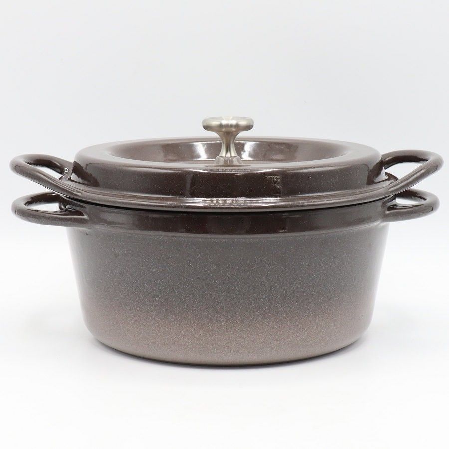 美品】バーミキュラ オーブンポットラウンド 18cm BRN18R パール