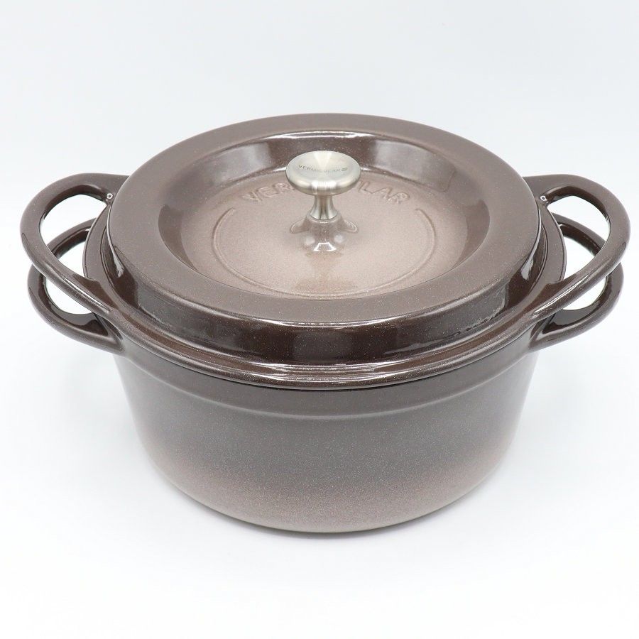 美品】バーミキュラ オーブンポットラウンド 18cm BRN18R パール