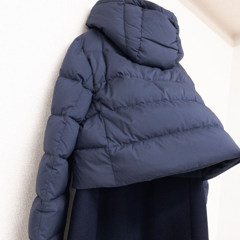 HERNO ヘルノ ダウンコート 切り替え レイヤード ウール フード