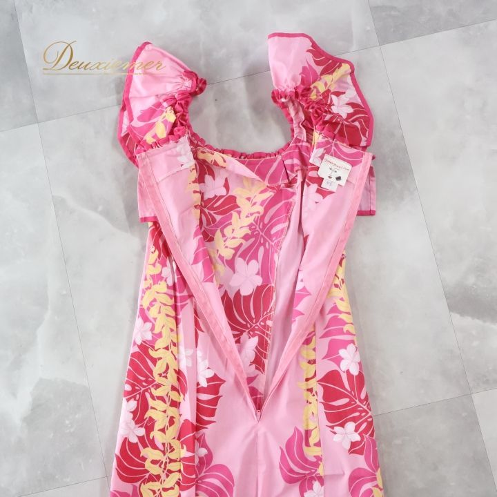 フラダンス 衣装 ワンピース ドレス ピンク系 maria niiso ハワイ製