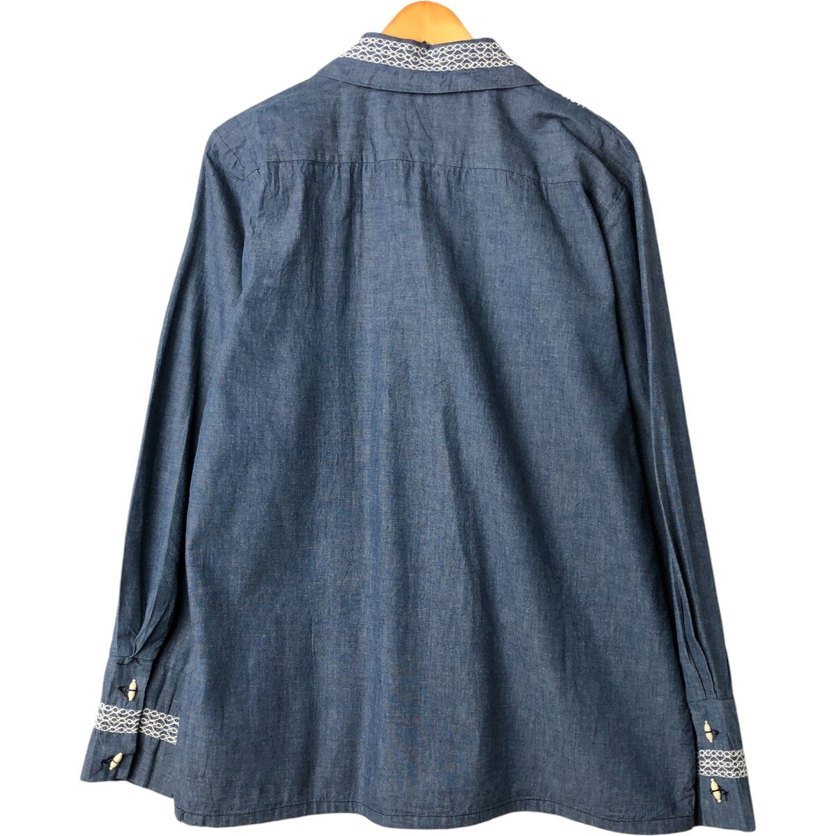 古着 長袖 デニムシャツ メキシカンシャツ メンズM相当/eaa557886 古着 長袖 デニムシャツ メキシカンシャツ メンズM相当/eaa557886の