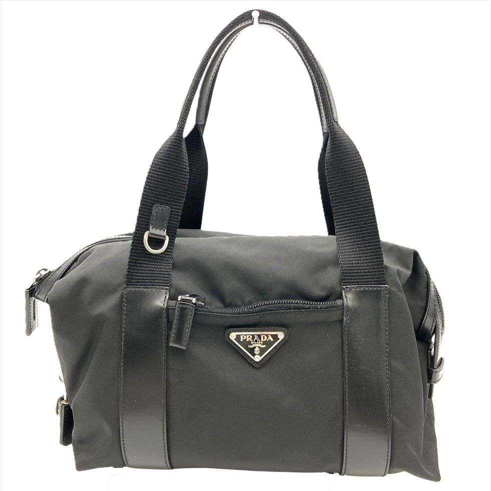 プラダ PRADA ミニボストン ハンドバッグ ナイロン レザー BR3697