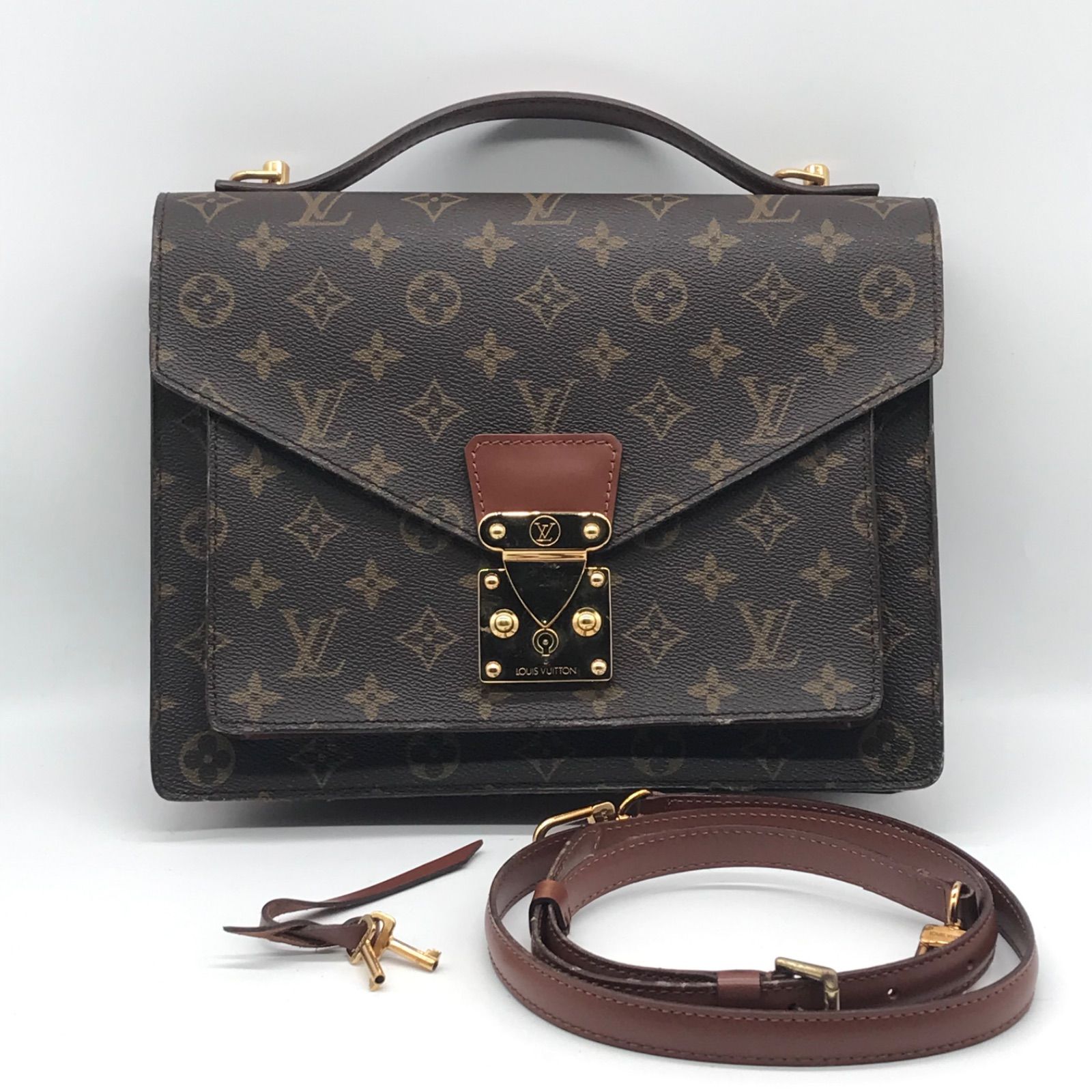 ルイヴィトン モノグラム モンソー 2WAYバッグ ハンドバッグ