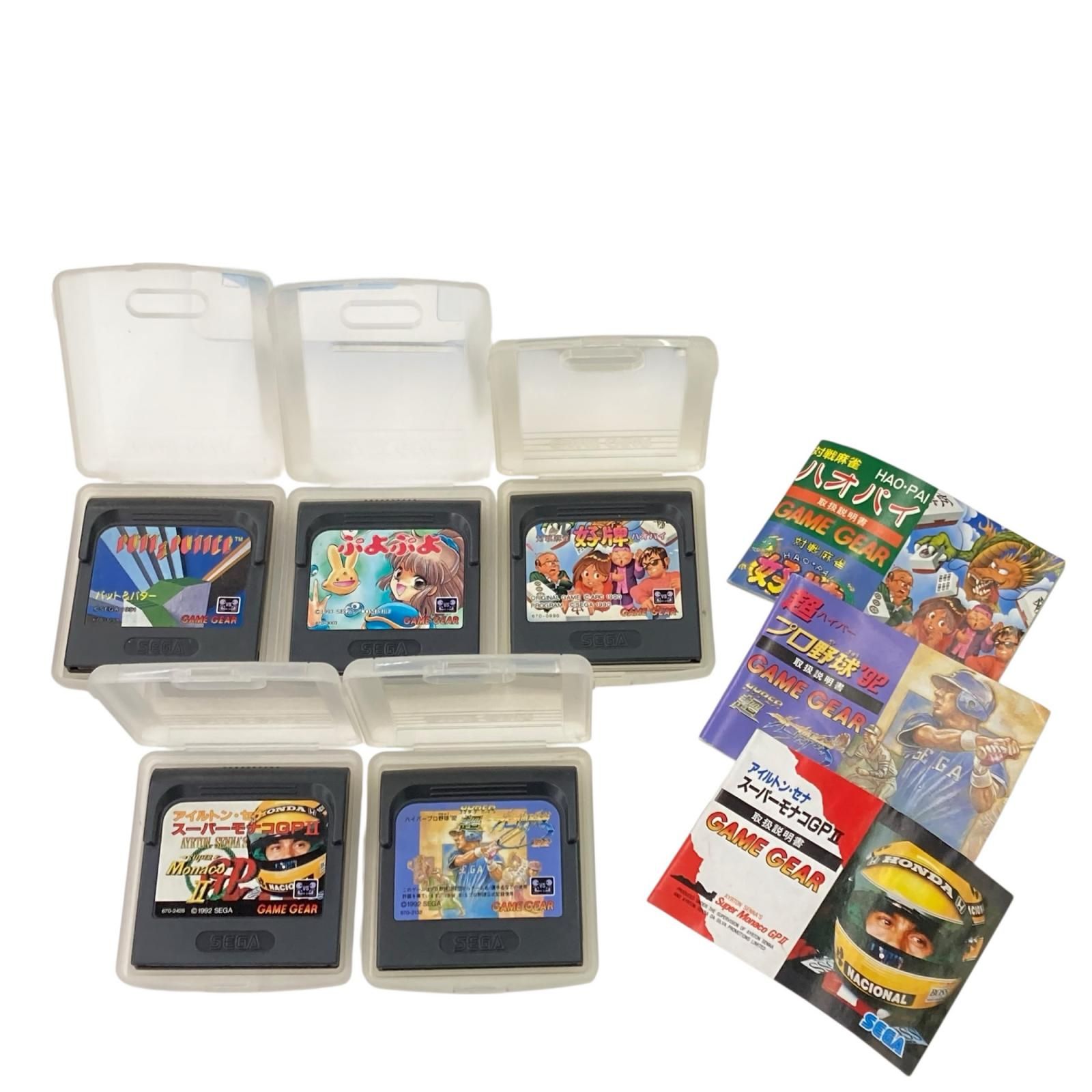 【昭和レトロ】ジャンクGAME GEAR 本体＋ゲームカートリッジ６本セット セガ ゲームギア ソフト 本体付き(ジャンク品) 6本セット GAME GEAR