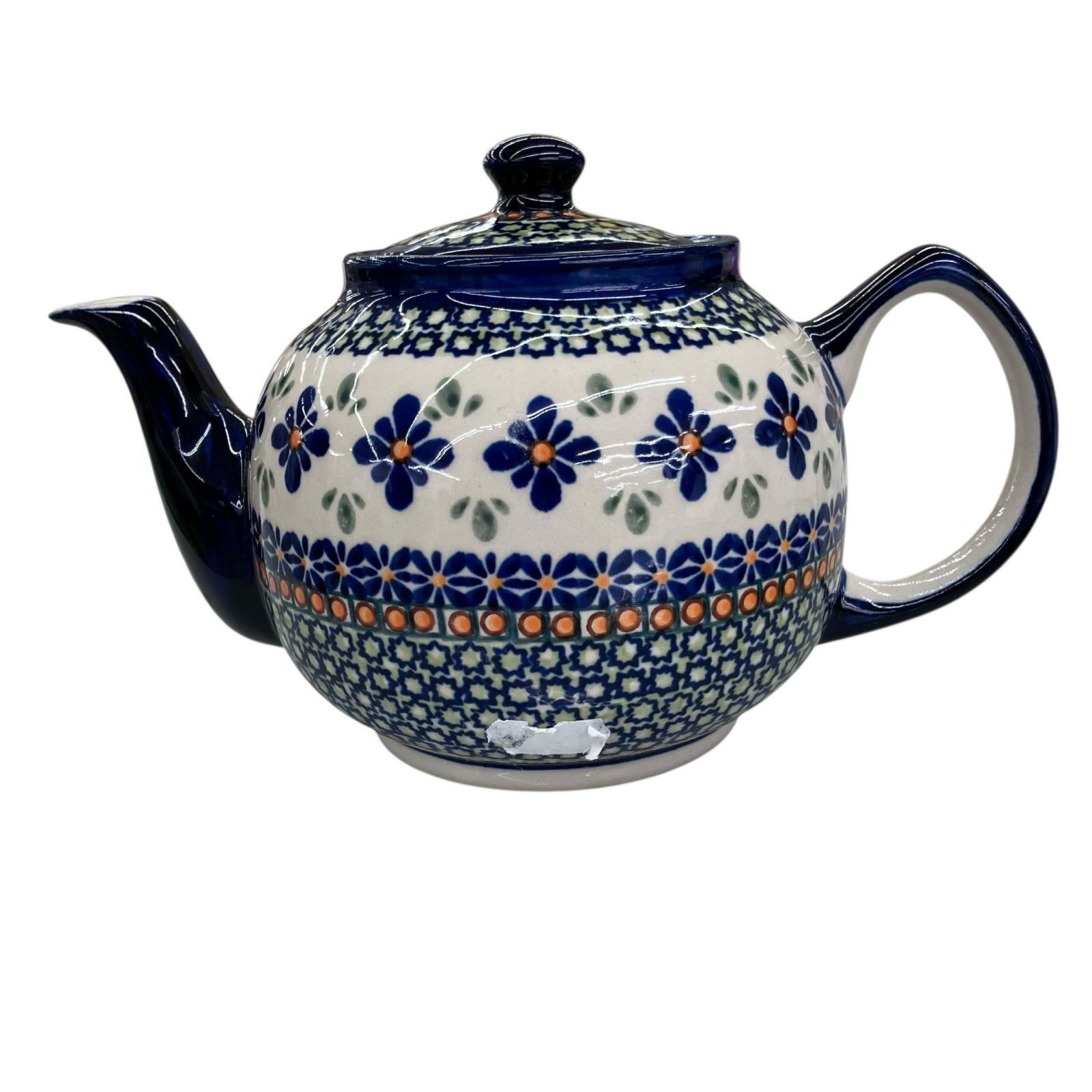 199990 ティーセット ポーリッシュポタリー ネイビー 花柄 - メルカリ