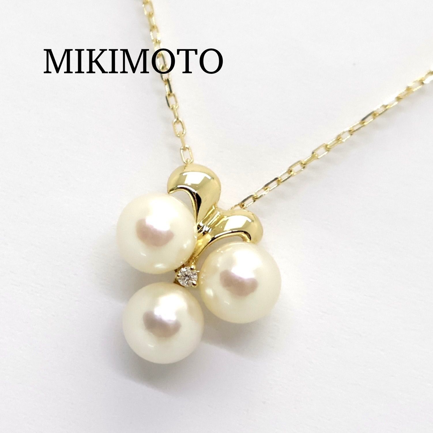 MIKIMOTO / ミキモト パール ダイヤ ネックレス K18YG 約6.3mm - メルカリ