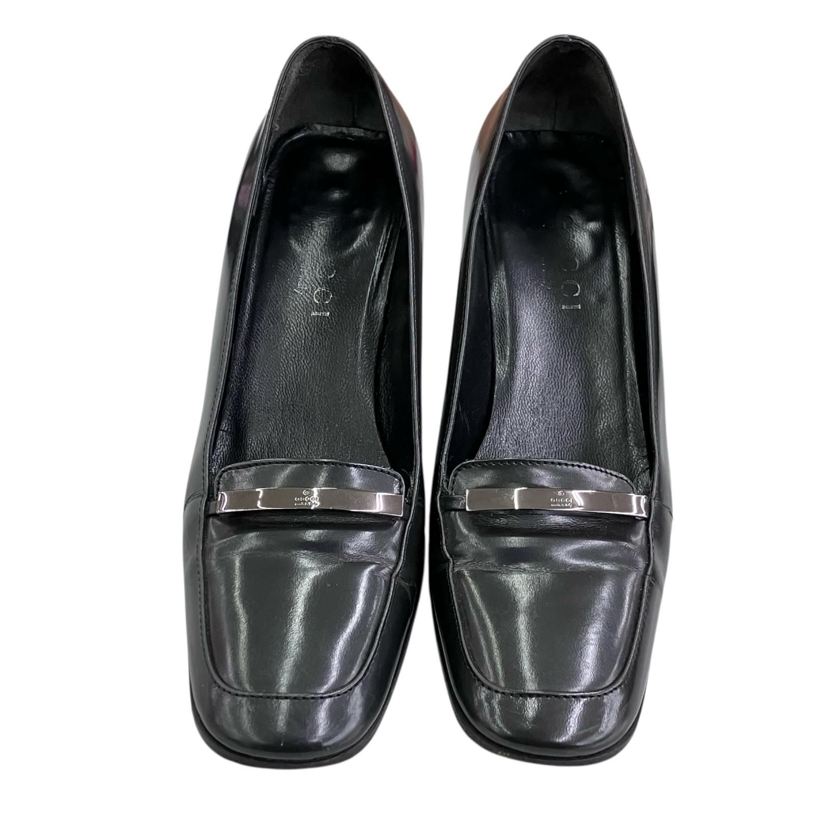 180053 GUCCI グッチ パンプス 101 2349 36 ブラック エナメル - メルカリ