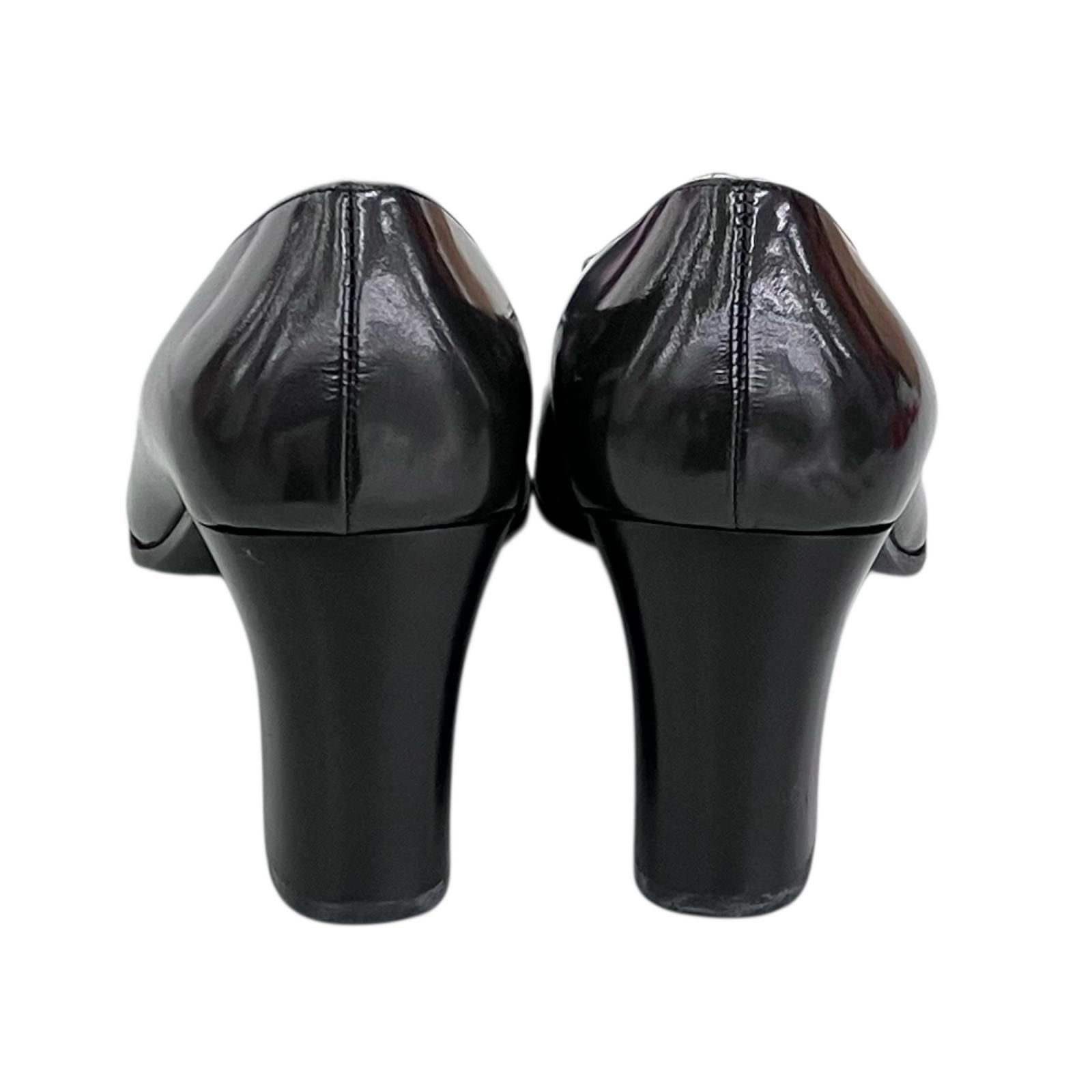 180053 GUCCI グッチ パンプス 101 2350 36 ブラック エナメル - メルカリ