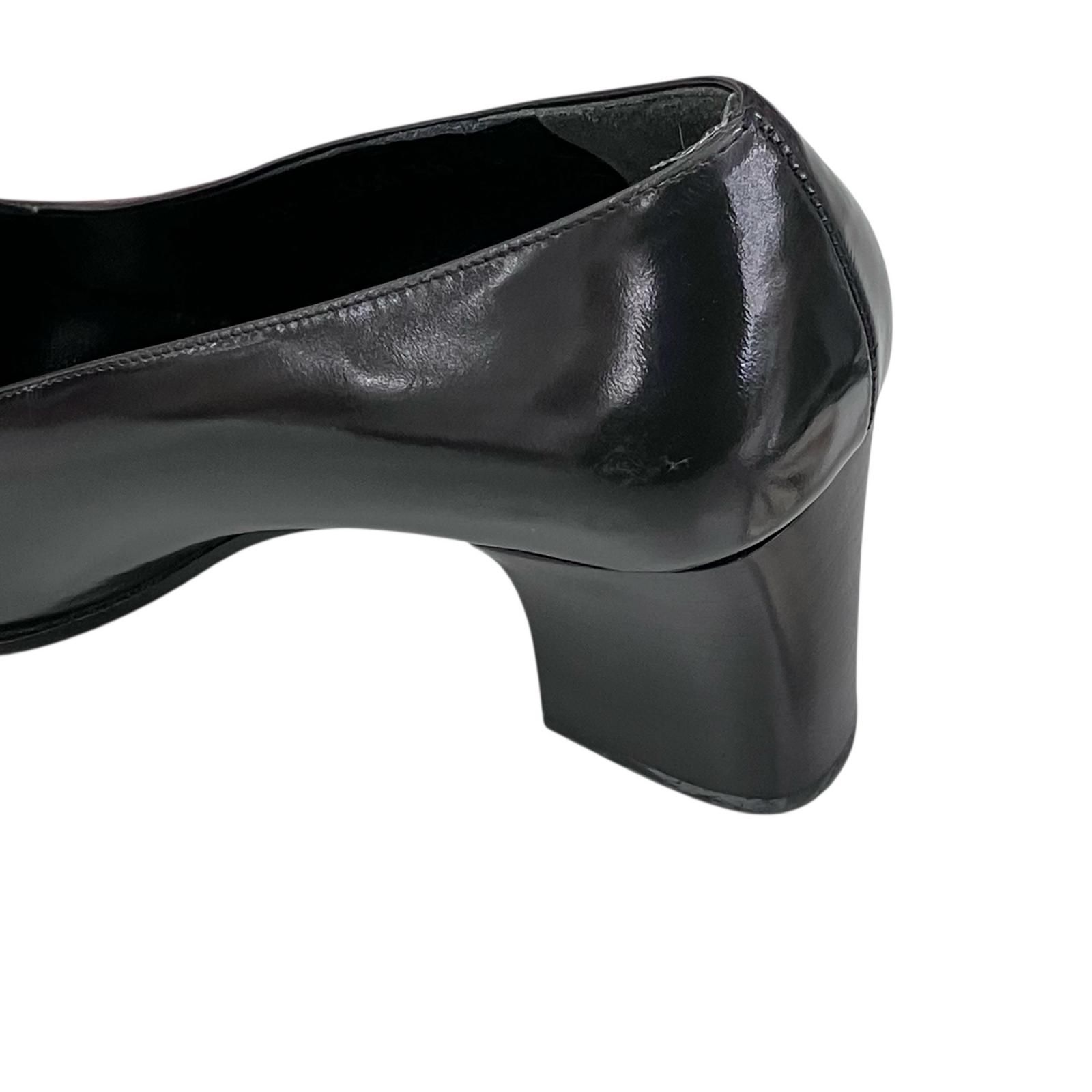 180053 GUCCI グッチ パンプス 101 2350 36 ブラック エナメル - メルカリ