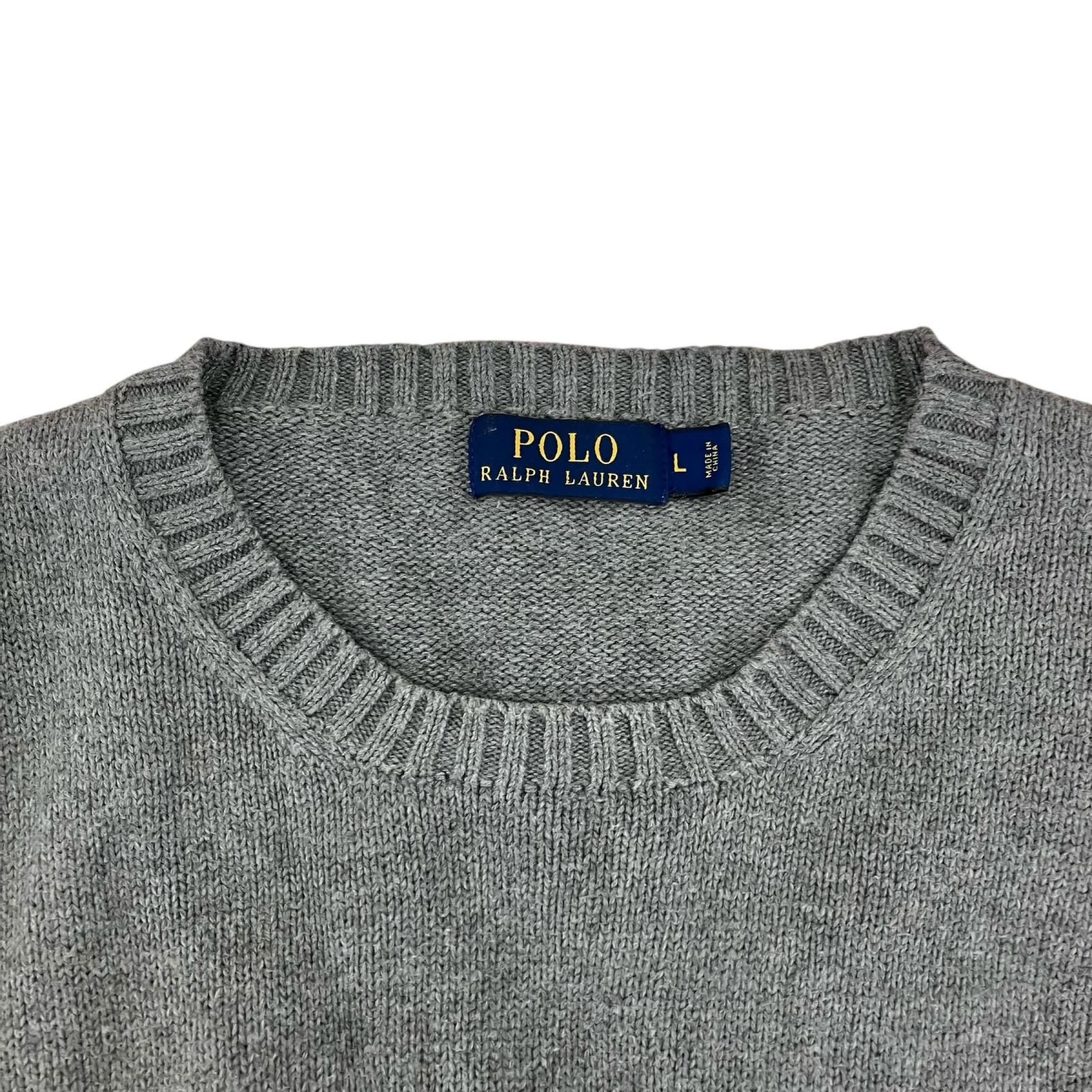 180053 POLO RALPH LAUREN ポロ・ラルフローレン セーター L グレー