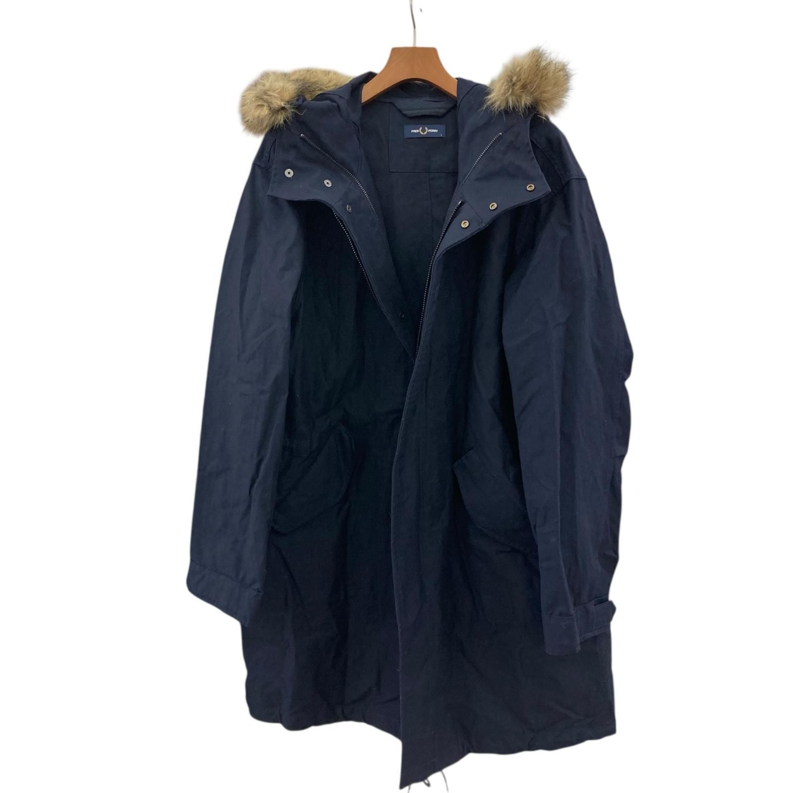 186000 現状品 FRED PERRY フレッドペリー モッズコート L ネイビー