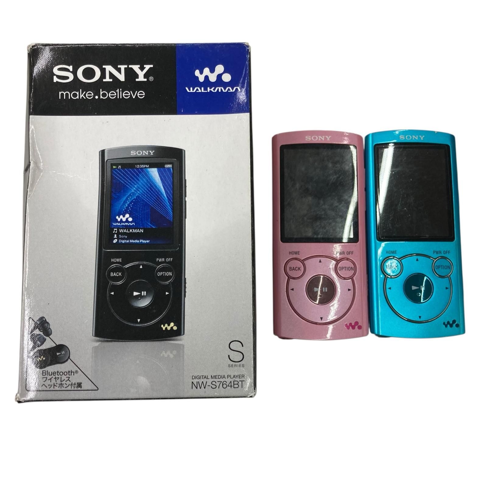 186001 SONY ソニー ウォークマン NW-S764 ブルー／ピンク 2点まとめ