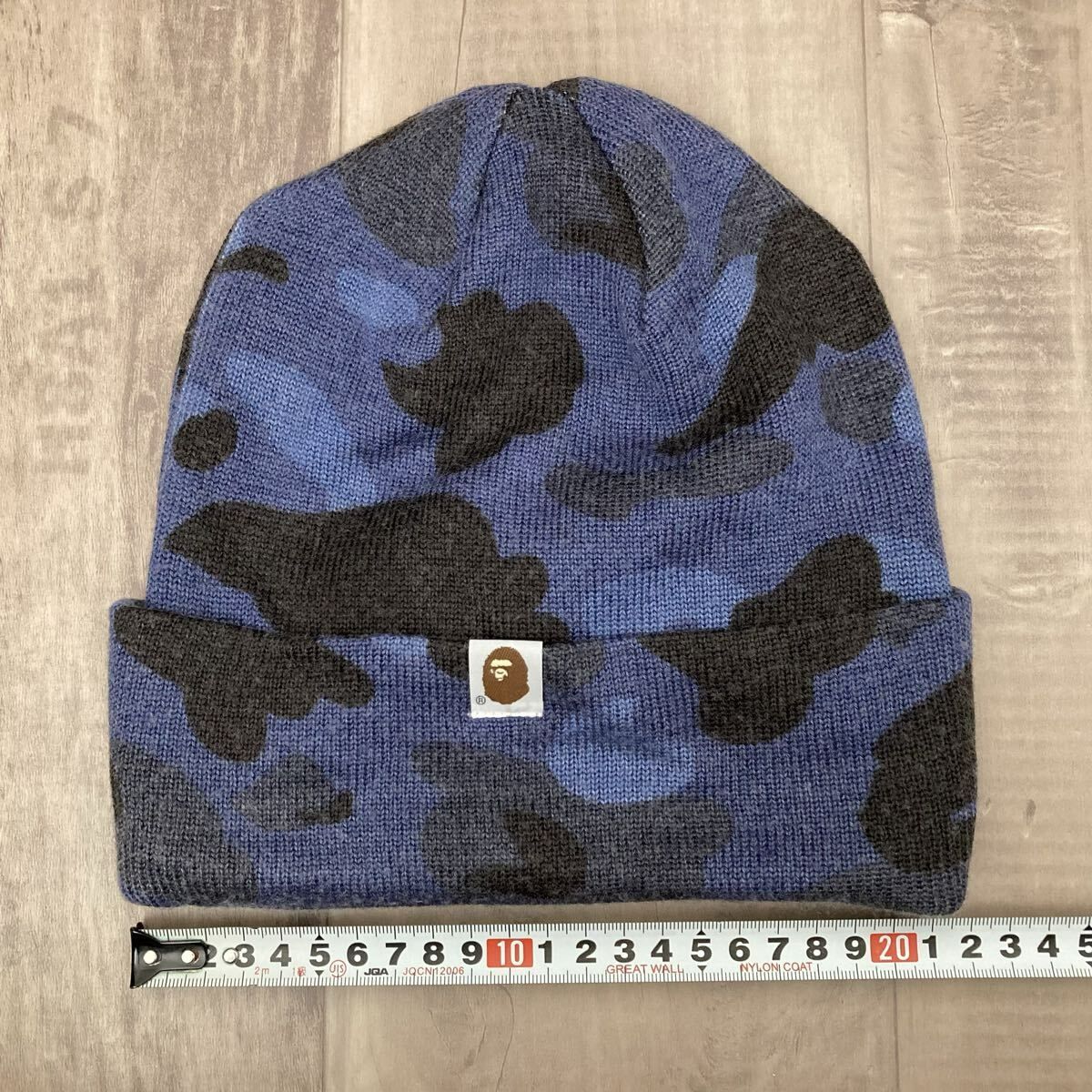 Blue Camo ツバ付き ニット帽 a bathing ape BAPE beanie knit cap