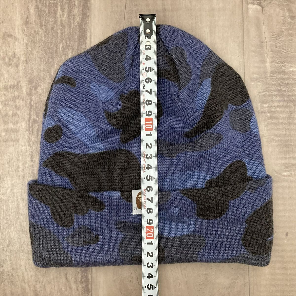 Blue Camo ツバ付き ニット帽 a bathing ape BAPE beanie knit cap