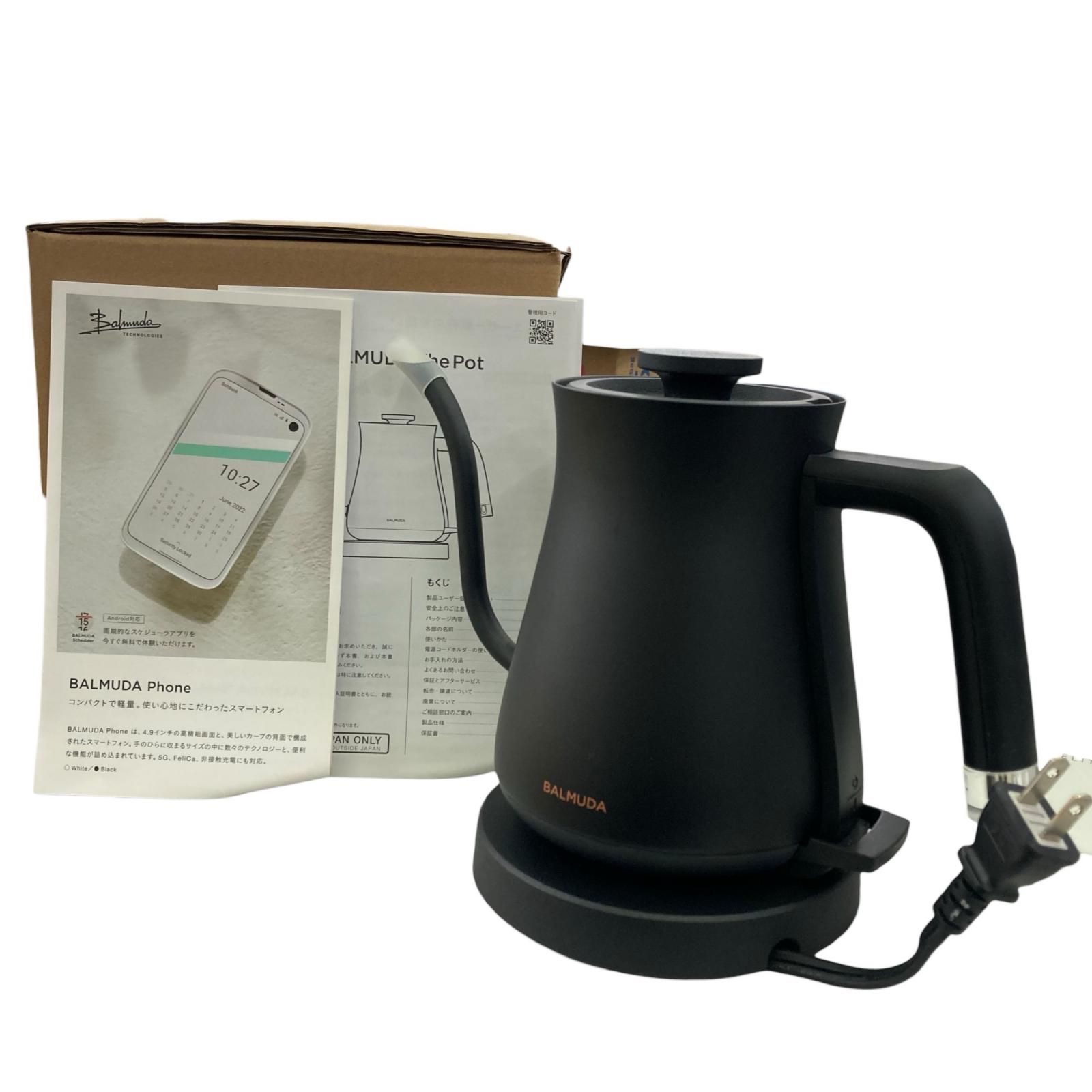 186000 通電確認のみ BALMUDA バルミューダ 電気ケトル K07A-BK
