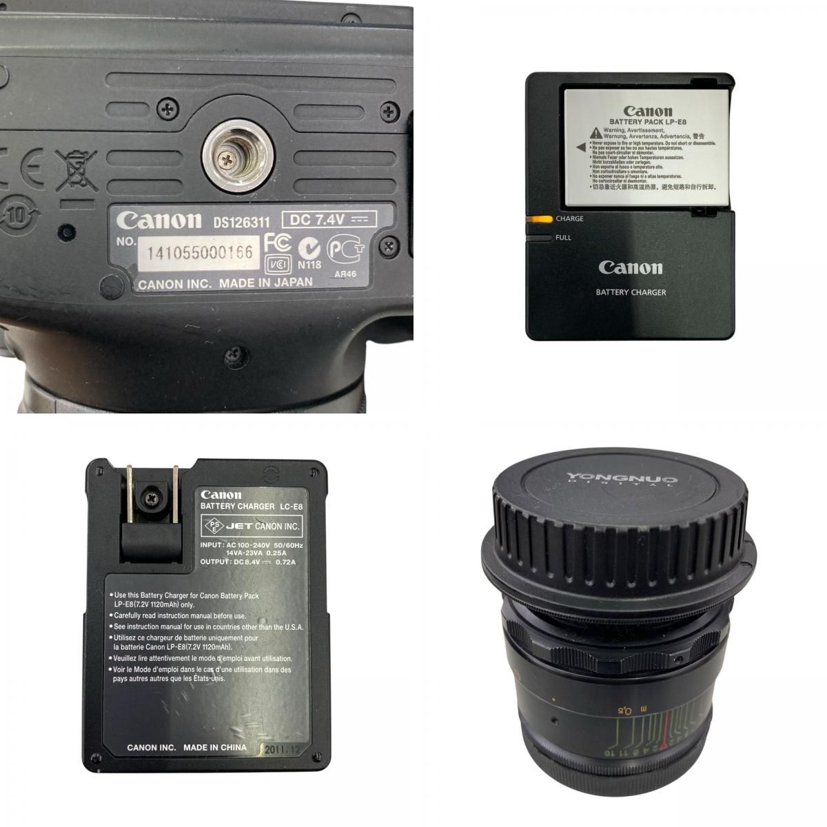 186000 動作確認済み canon キャノン デジタル一眼レフカメラ＆レンズ