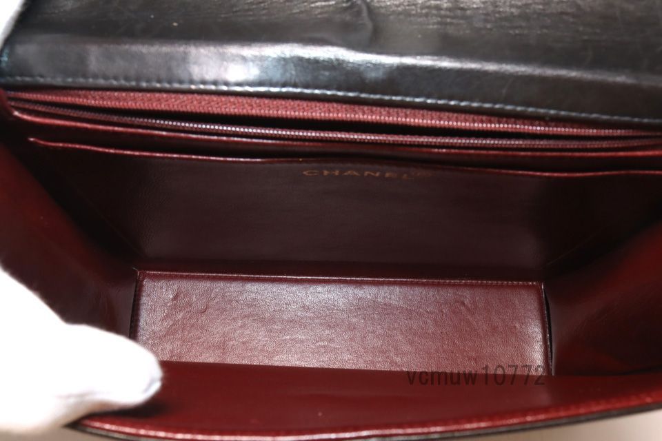 □CHANEL 4番台 ココマーク GD金具 レザー チェーンハンドバッグ  