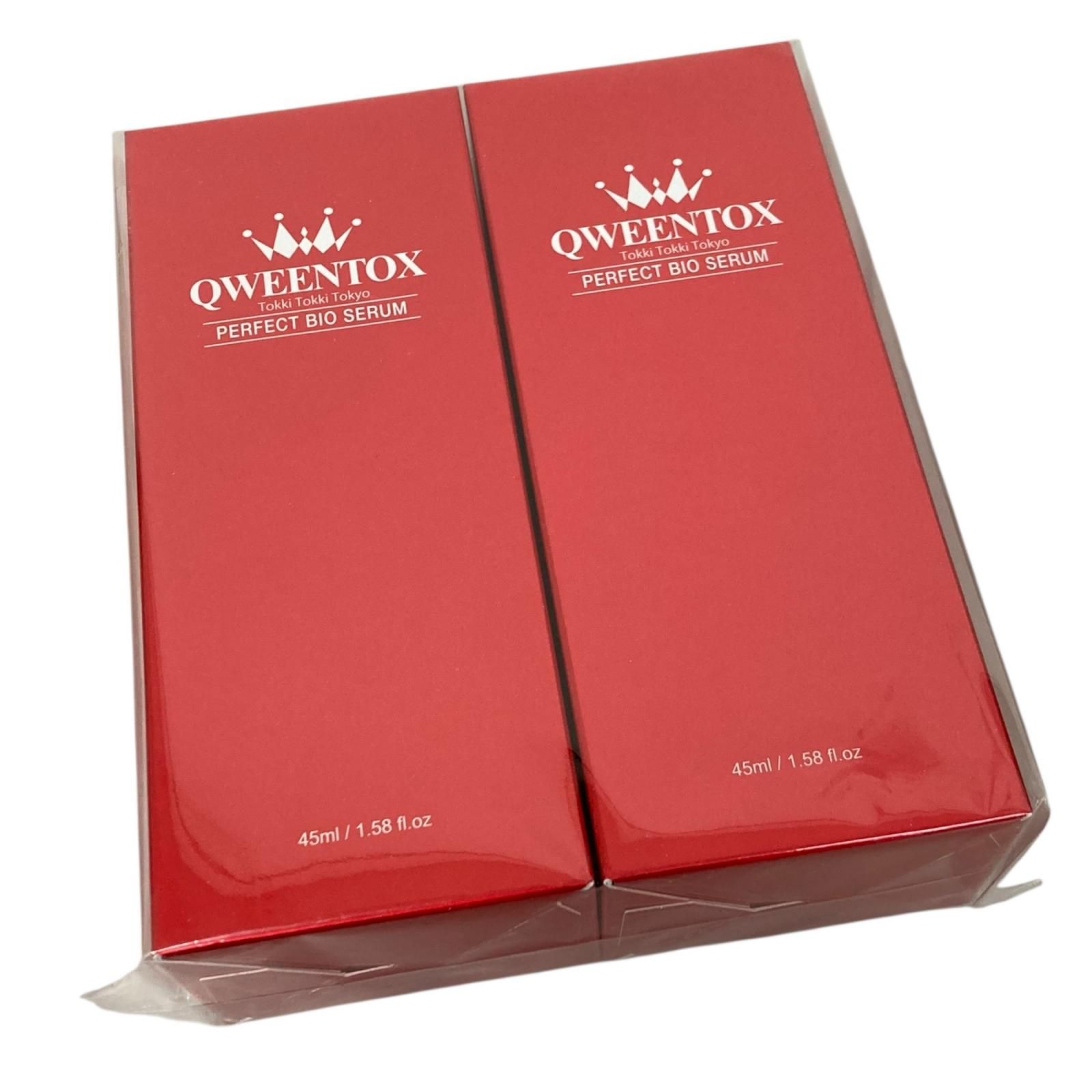 破格！即日発送！QWEENTOX パーフェクトバイオセラム 美容液 美顔器セット QWEENTOX パーフェクトバイオセラム 45ml×2 QWEENTOX美容液＋美顔器