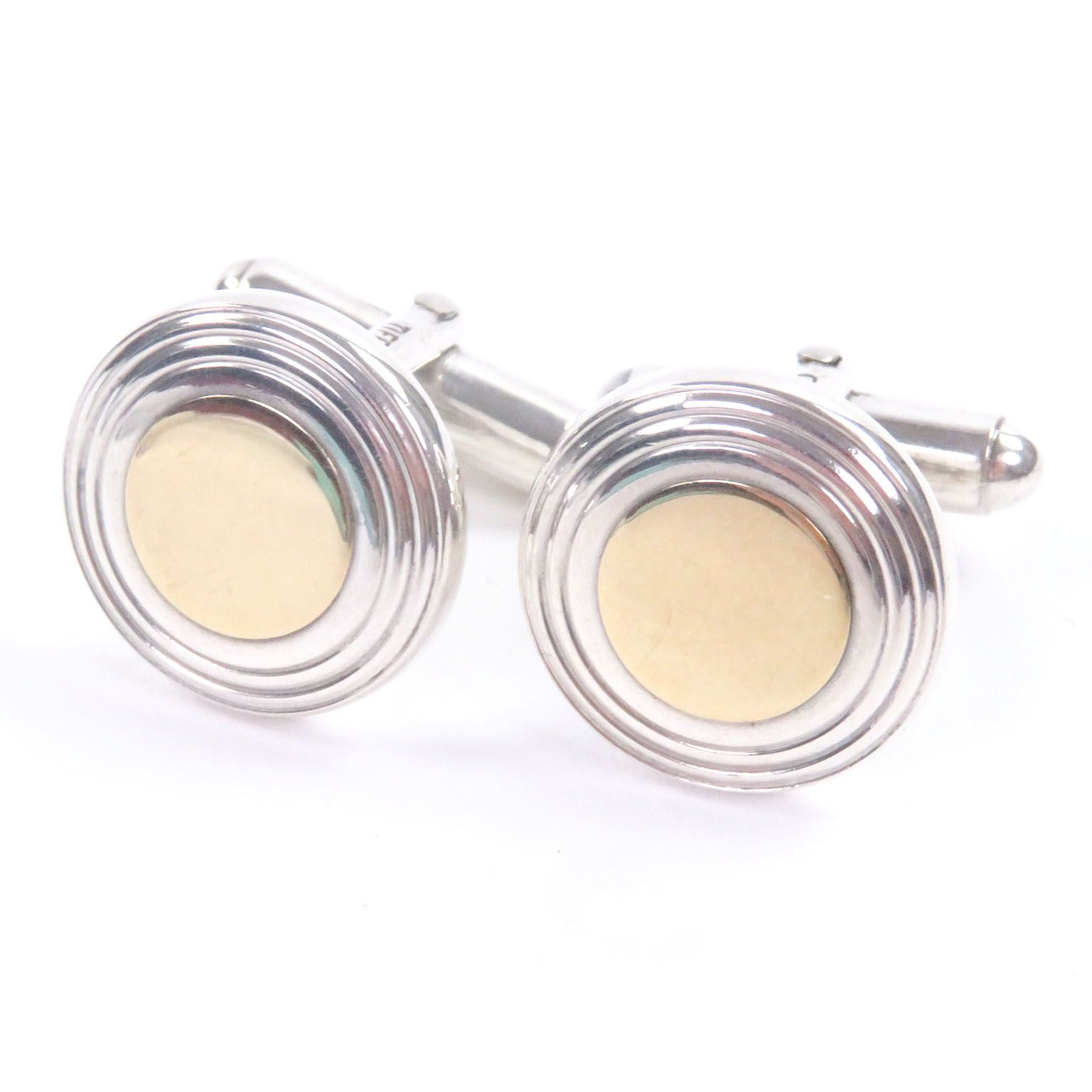 美品□TIFFANY&Co. ティファニー SV925 750 サークルモチーフ コンビ