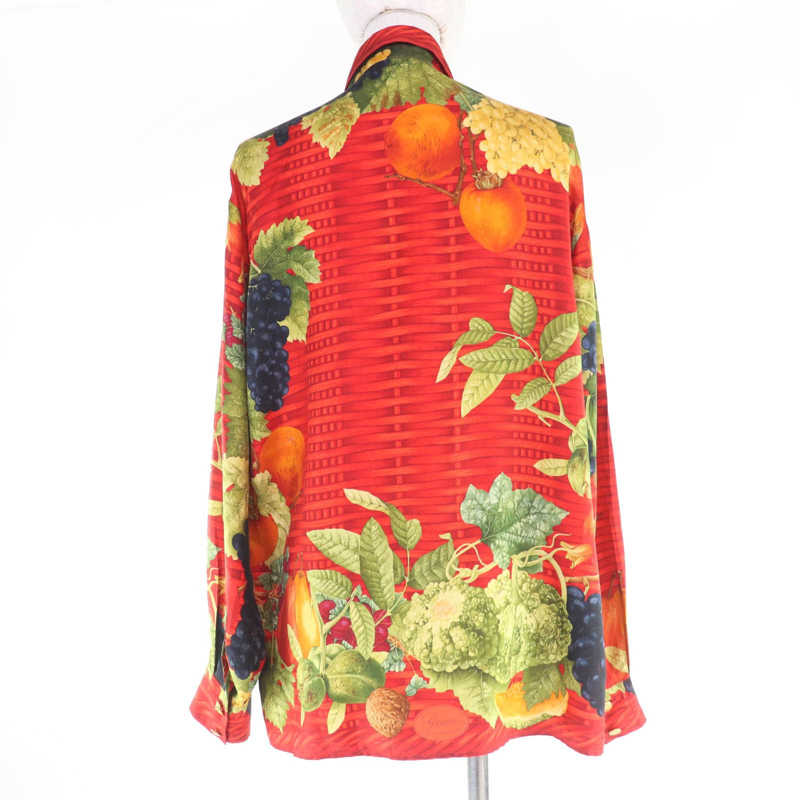 極美品☆GUCCI グッチ シルク100％ トムフォード期 フルーツ総柄