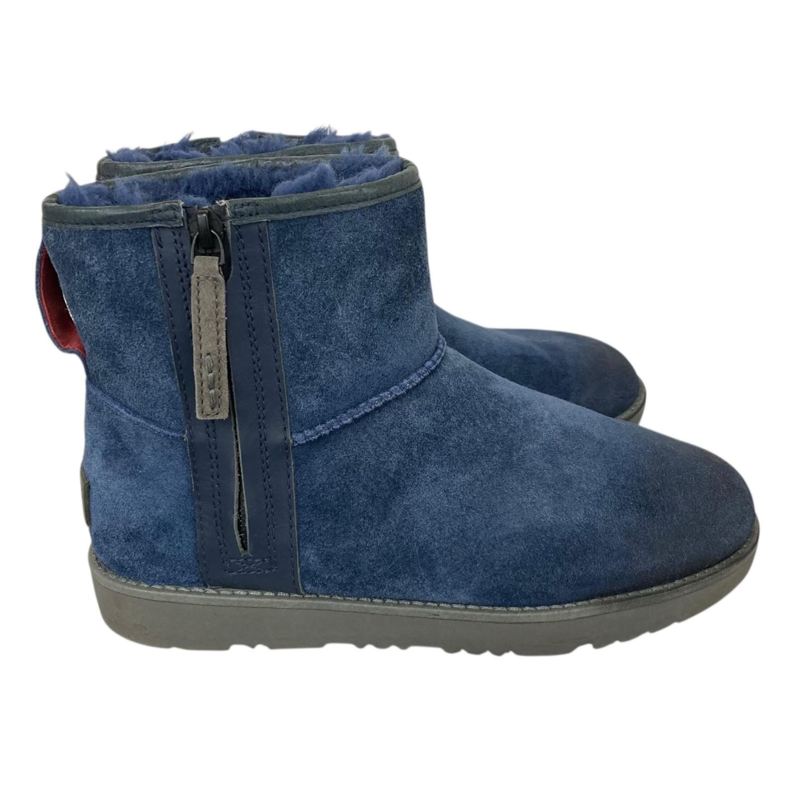 170051 現状品 UGG アグ クラシックミニ ムートンブーツ 25cm ネイビー