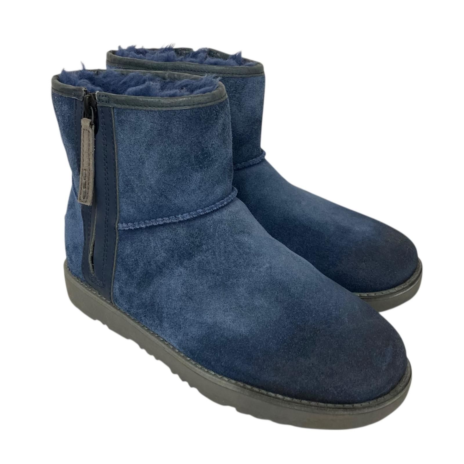 170051 現状品 UGG アグ クラシックミニ　ムートンブーツ 25 ネイビー サイドジップ [0000000005573] 170051 現状品 UGG アグ クラシックミニ ムートンブーツ 25cm ネイビー