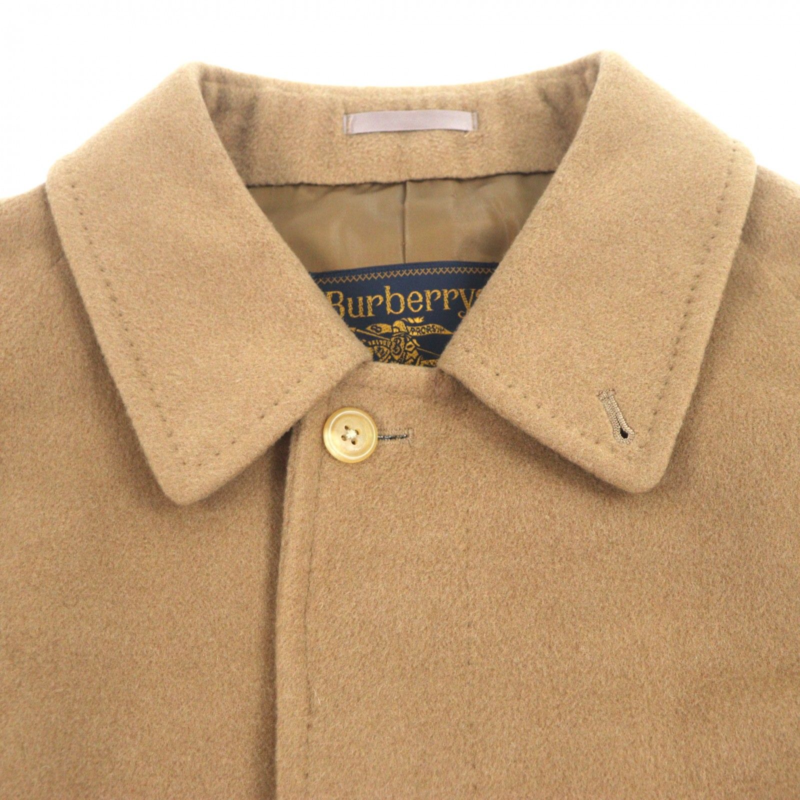 美品▽Burberrys バーバリー ヴィンテージ カシミヤ100% 比翼仕立て