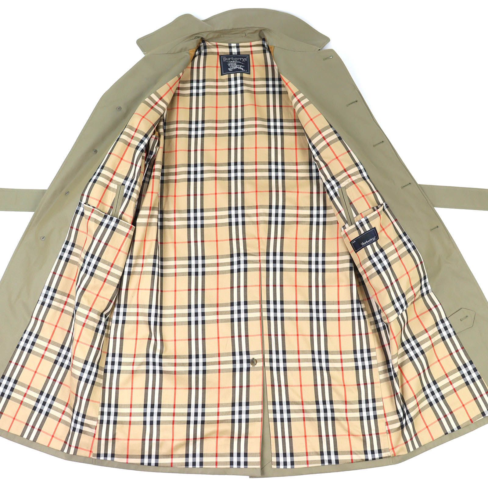 極美品△Burberrys バーバリー ヴィンテージ コットン100％ 裏地ノバ