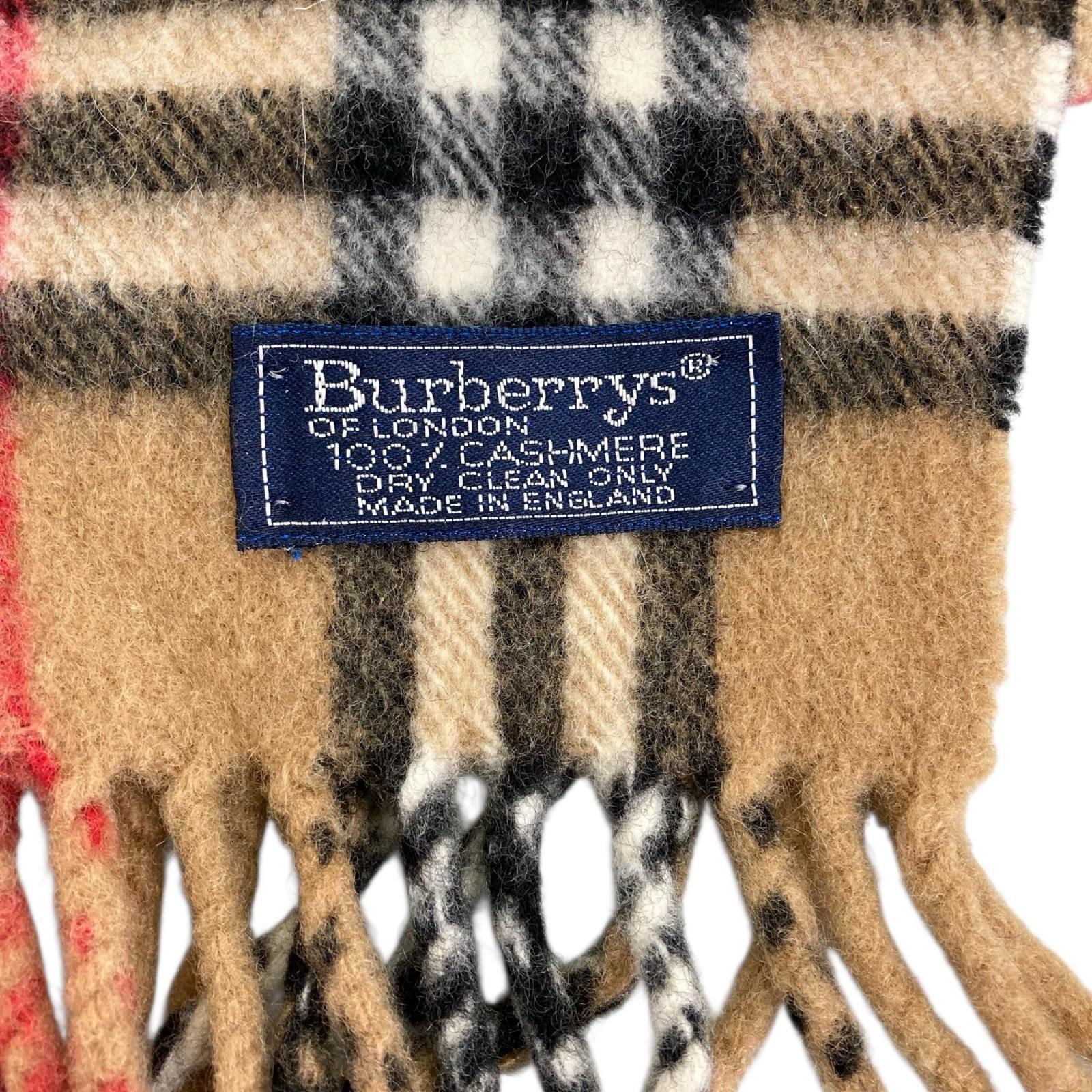 み*ー様 BURBERRY バーバリー マフラー カシミヤ 100% 刺繍 日本 180053 BURBERRY バーバリー カシミヤ100% 英国製 ノバチェック